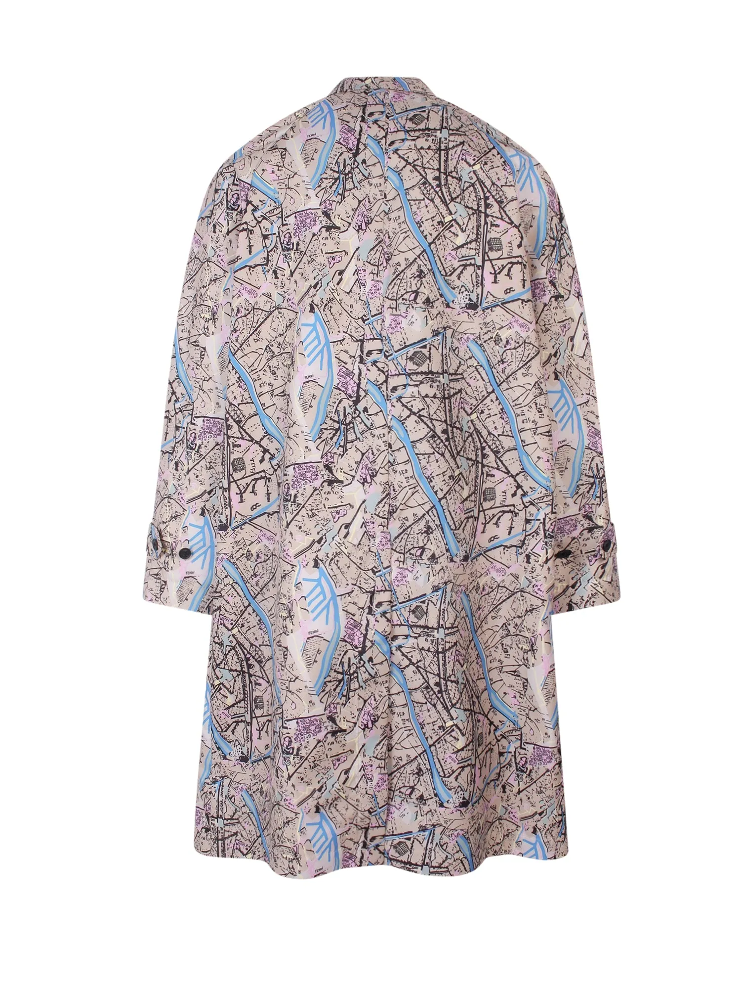 Fendi All-Over Printed Belted Trench Coat