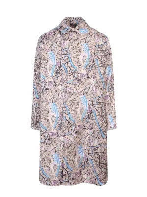 Fendi All-Over Printed Belted Trench Coat