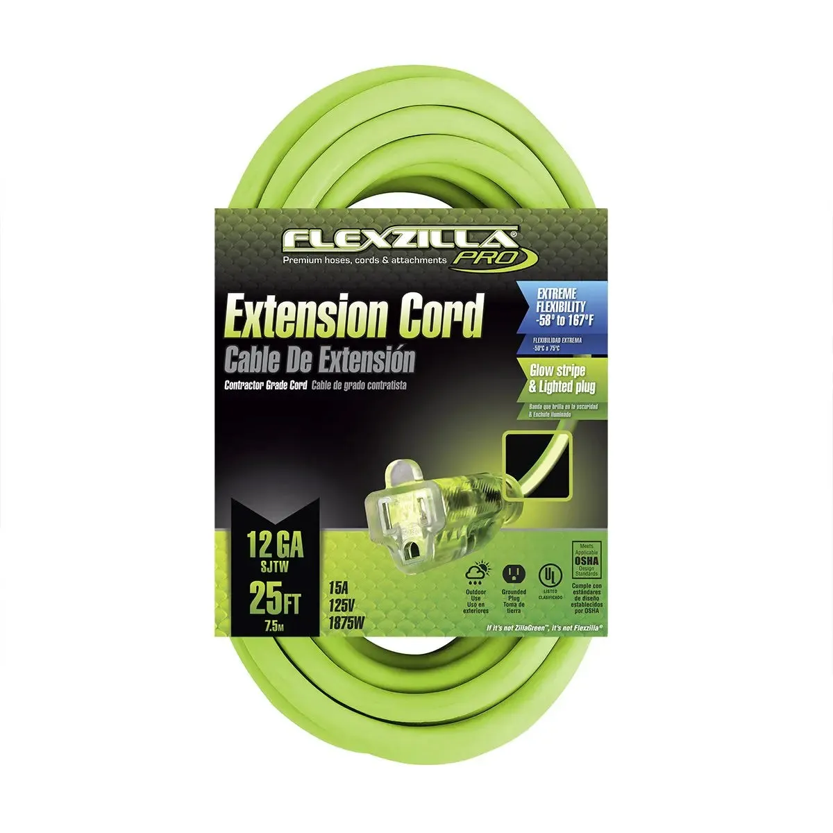 Flexzilla FZ512825 - Pro Extension Cord, 12/3, 25'