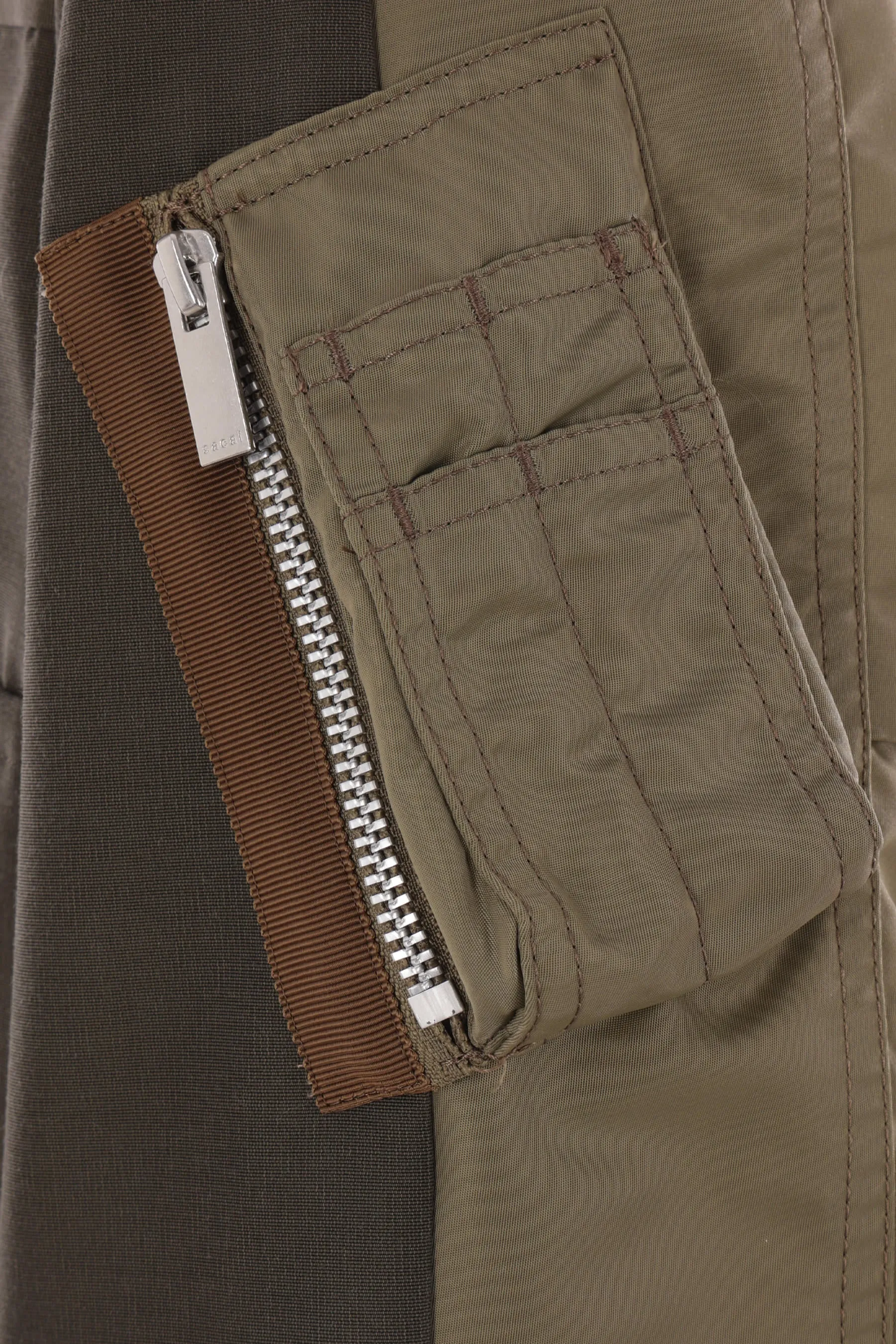 full-zip jacket in grosgrain and twill