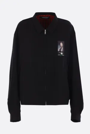 full-zip jacket in rayon