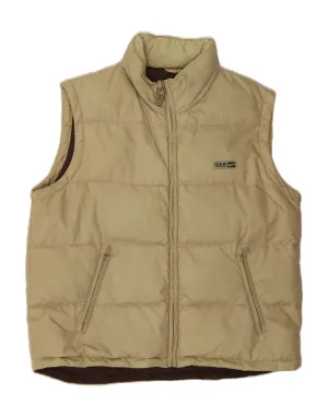GAS Mens Padded Gilet UK 42 XL Beige Nylon
