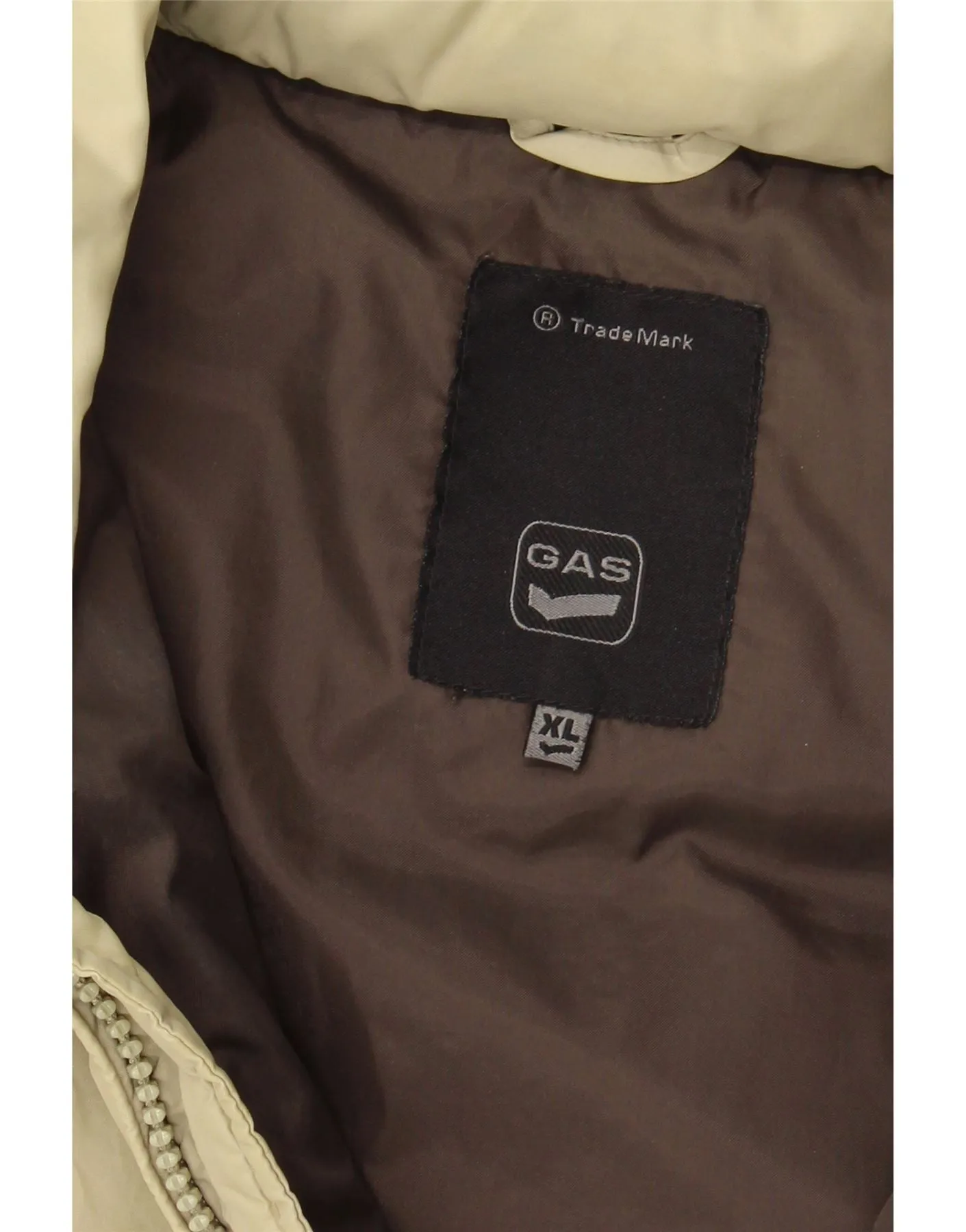 GAS Mens Padded Gilet UK 42 XL Beige Nylon