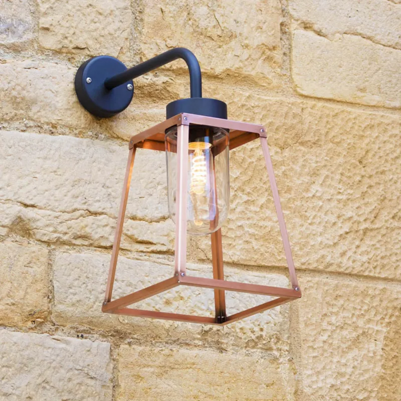 Geometric Copper Wall Light | Assorted Colours