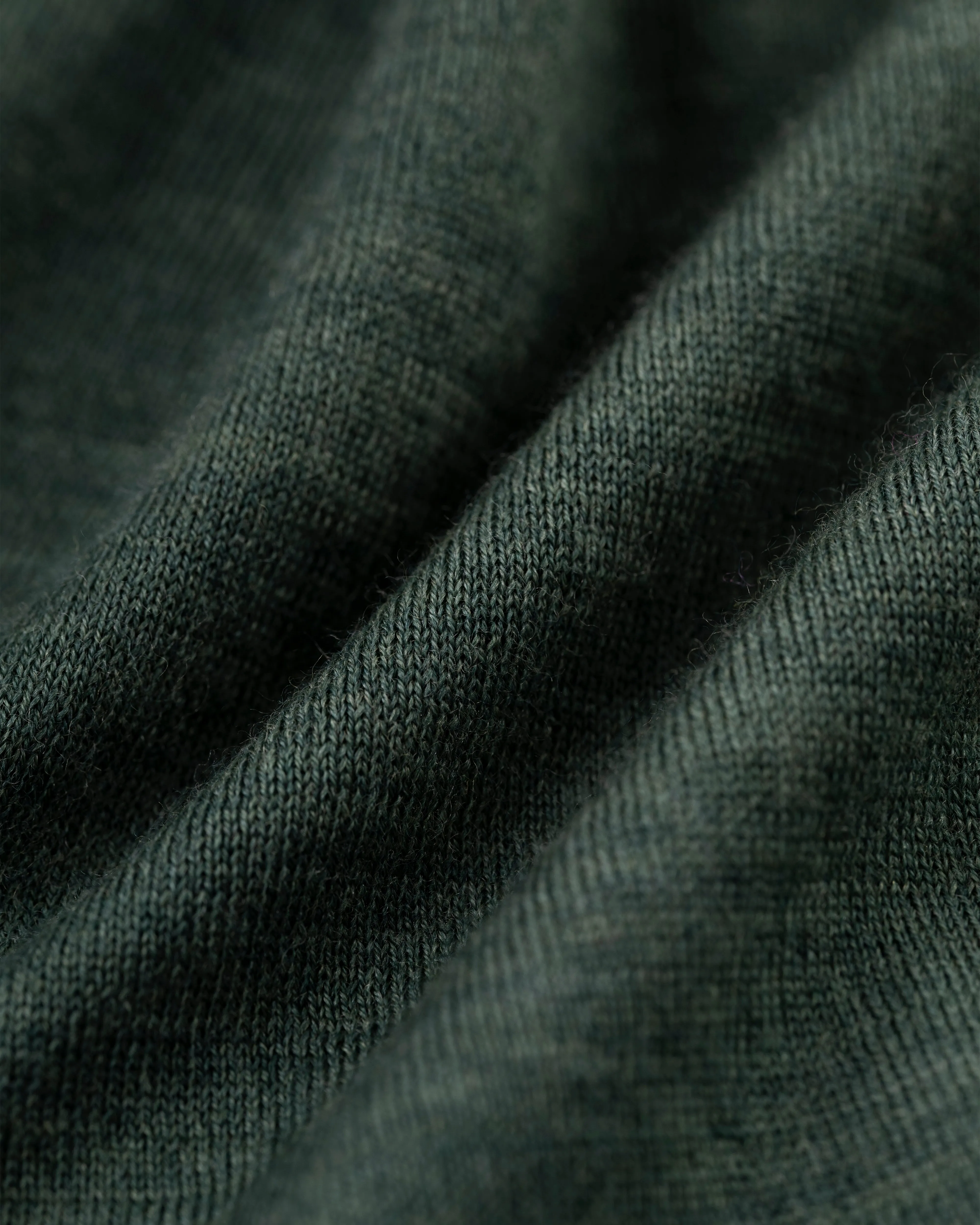 GREEN SUPERFINE MERINO WOOL SWEATER