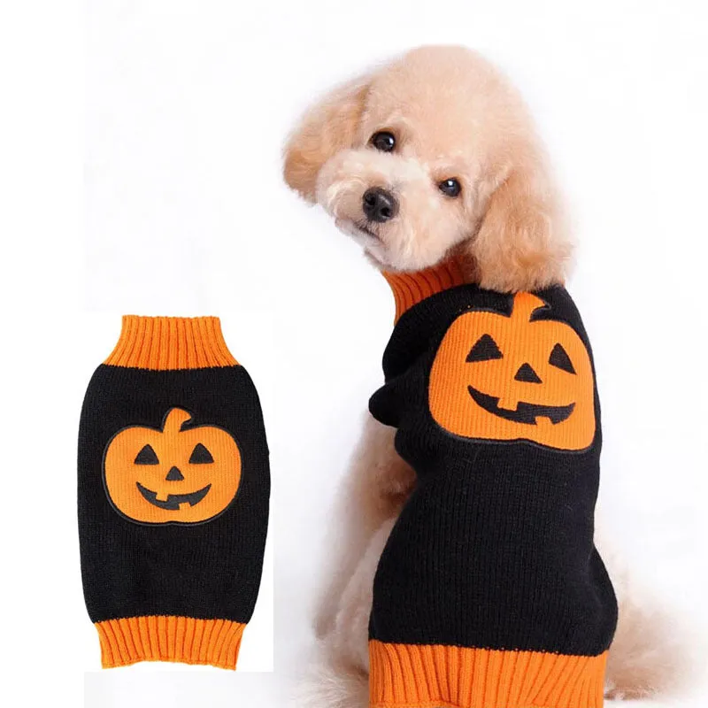 Halloween pumpkin pet dog clothes sweater C4B