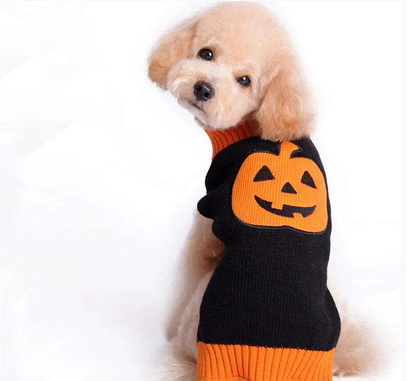 Halloween pumpkin pet dog clothes sweater C4B