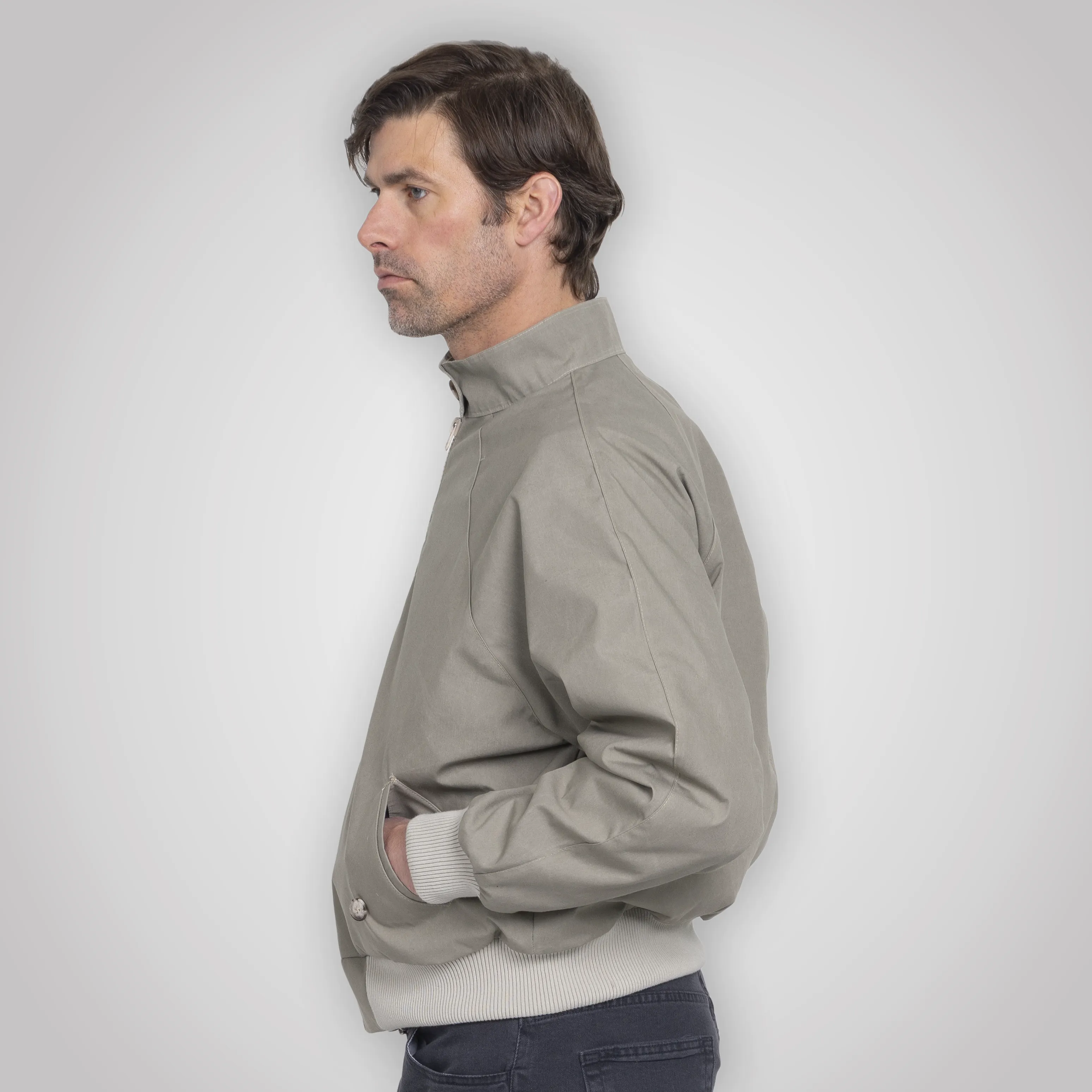 Harrington Jacket - Pewter Cream