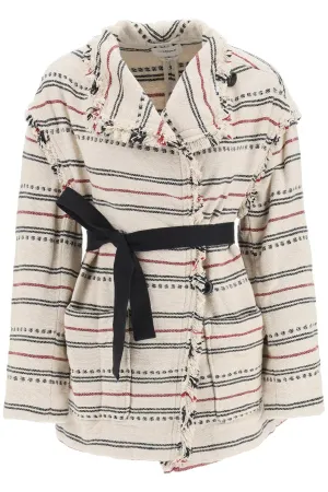 Isabel Marant Étoile Josialo Striped Belted Coat