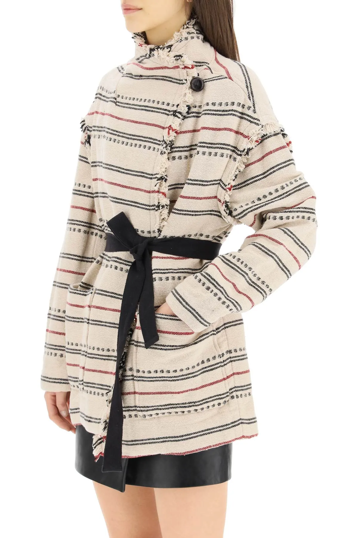 Isabel Marant Étoile Josialo Striped Belted Coat