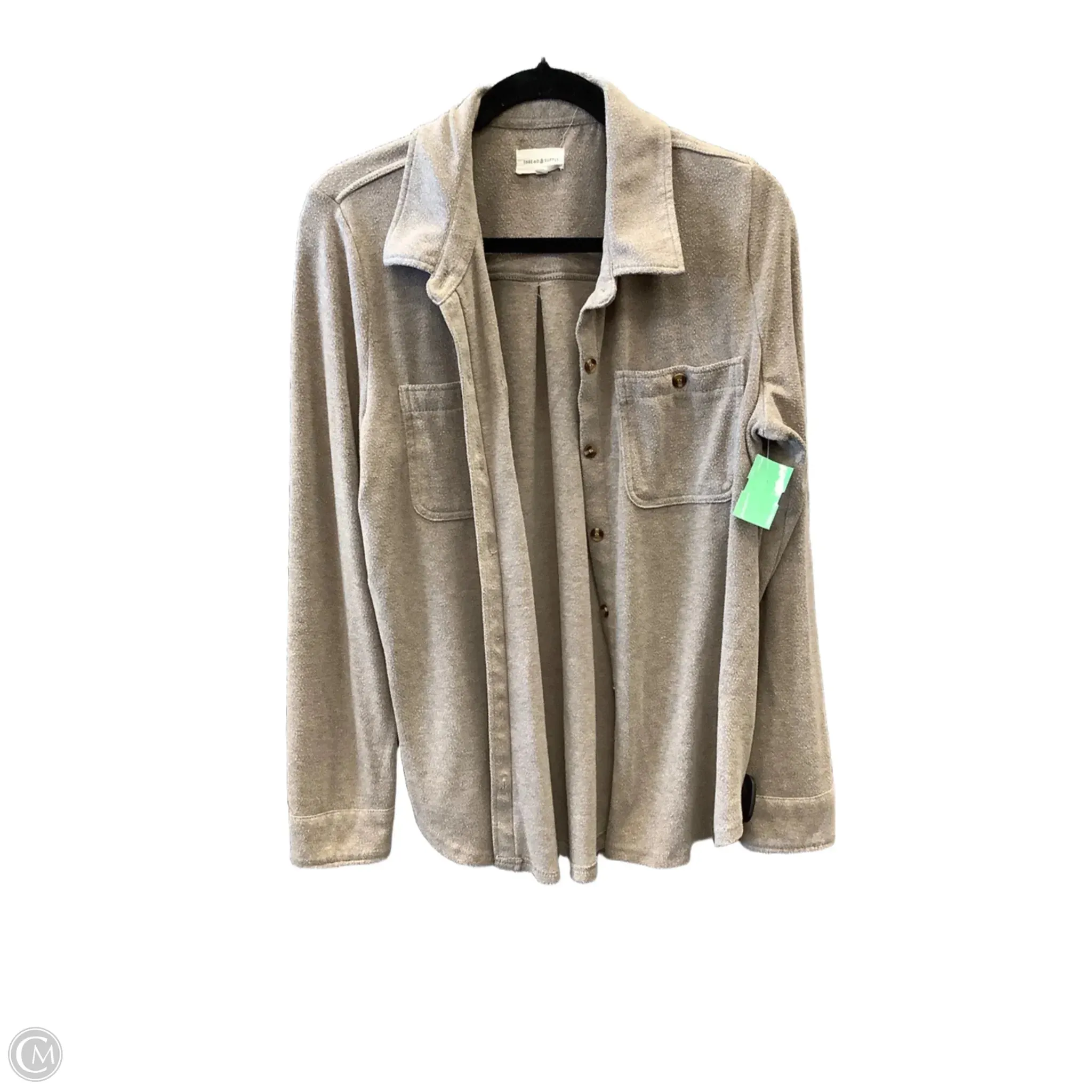 Jacket Shirt By Thread And Supply In Bronze, Size: M
