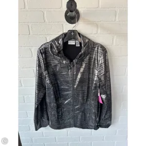 Jacket Shirt By Zenergy By Chicos In Silver, Size: M