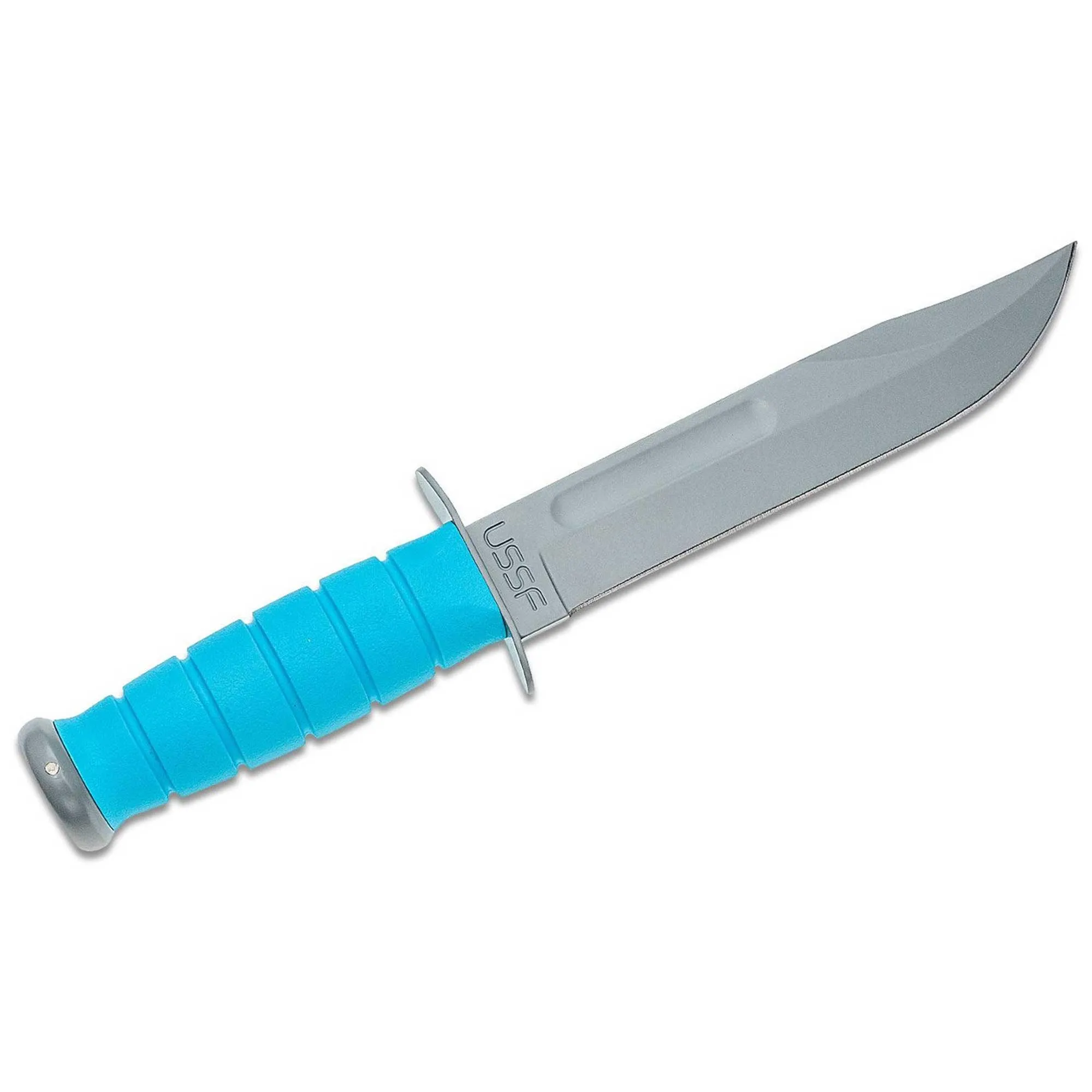 Ka-Bar Fighting Knife - USSF Space Bar 7 inch Gray Blade Blue Handle | KB1313SF