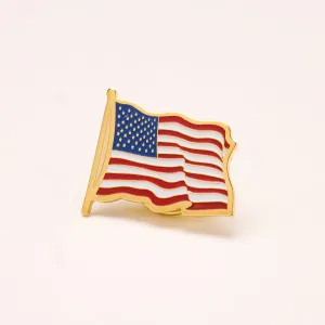 Lapel Pin- Wavy Flag