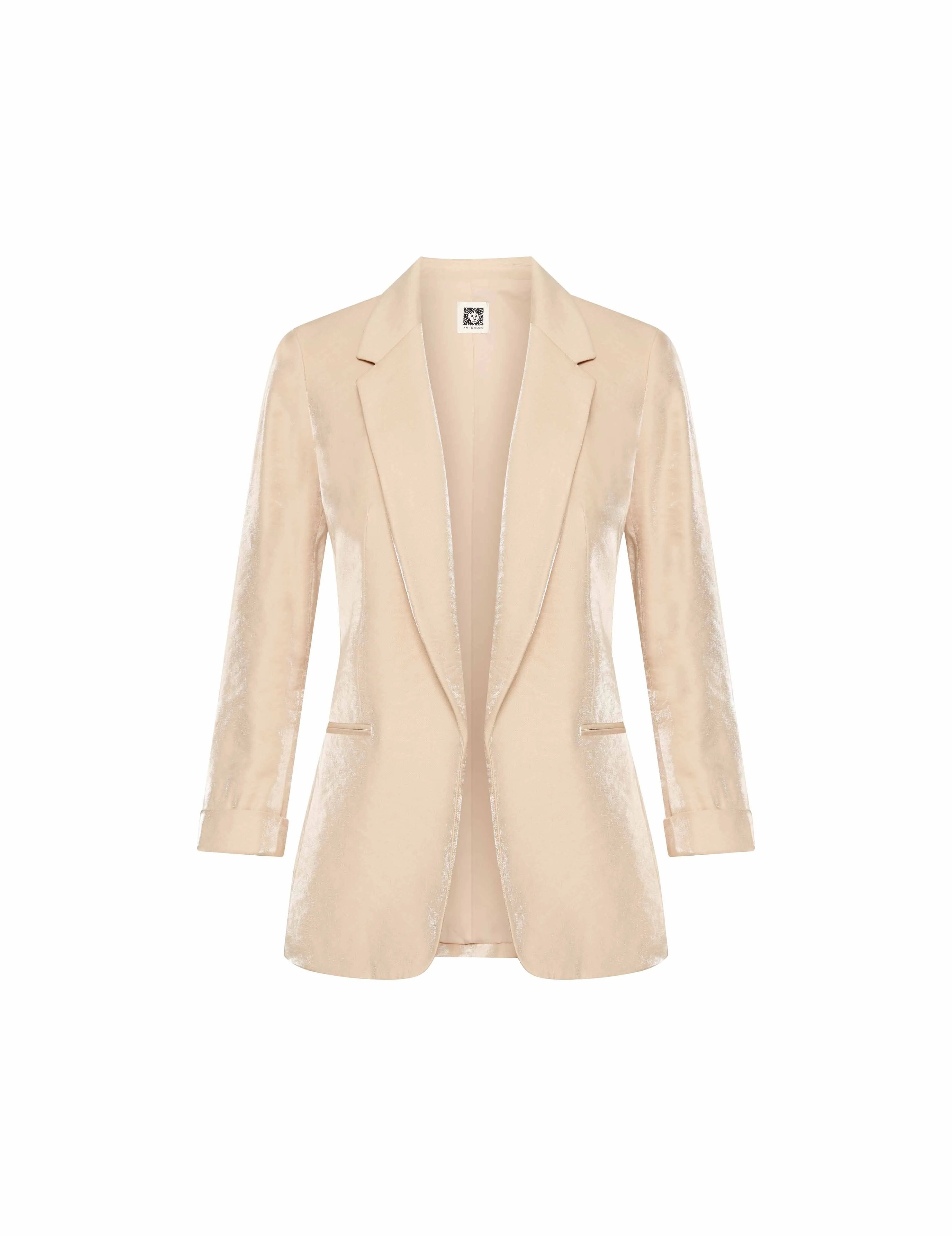 Linen Foil Notched Collar Jacket- Sale