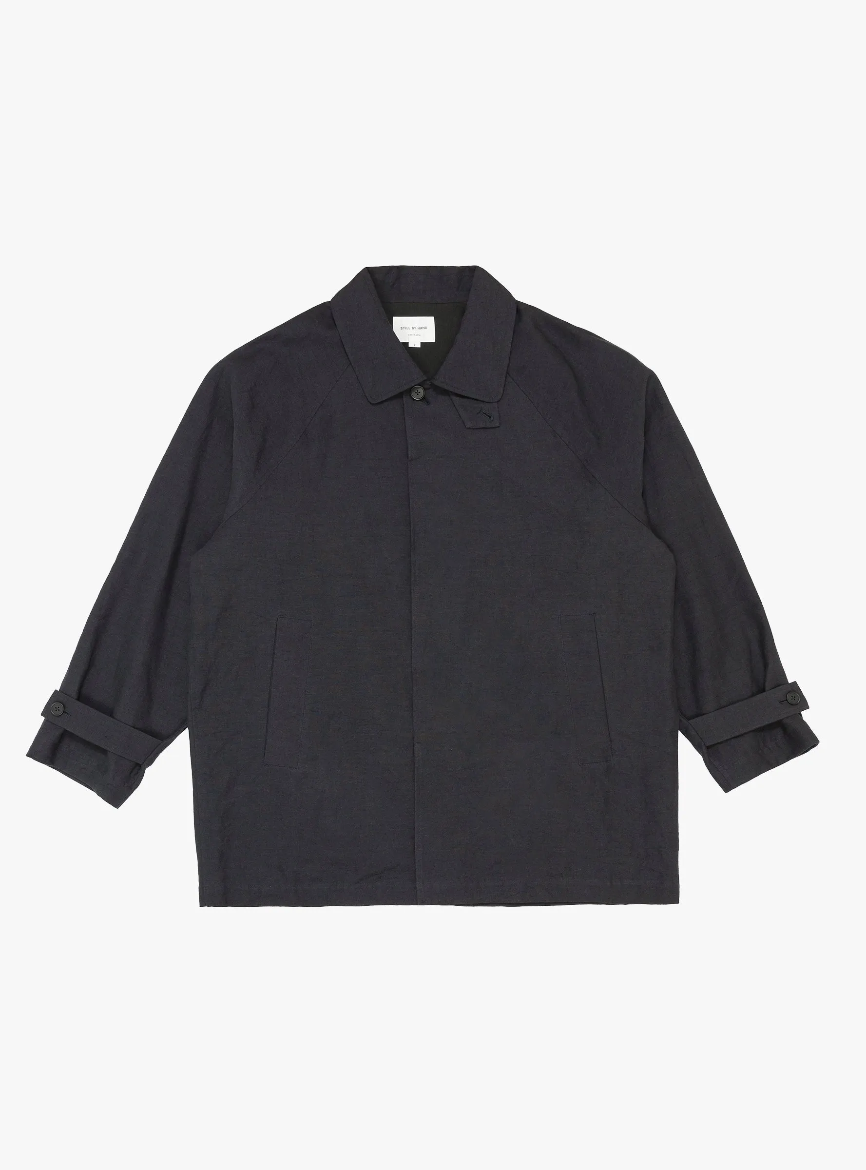 Linen/Cotton Half Coat Navy