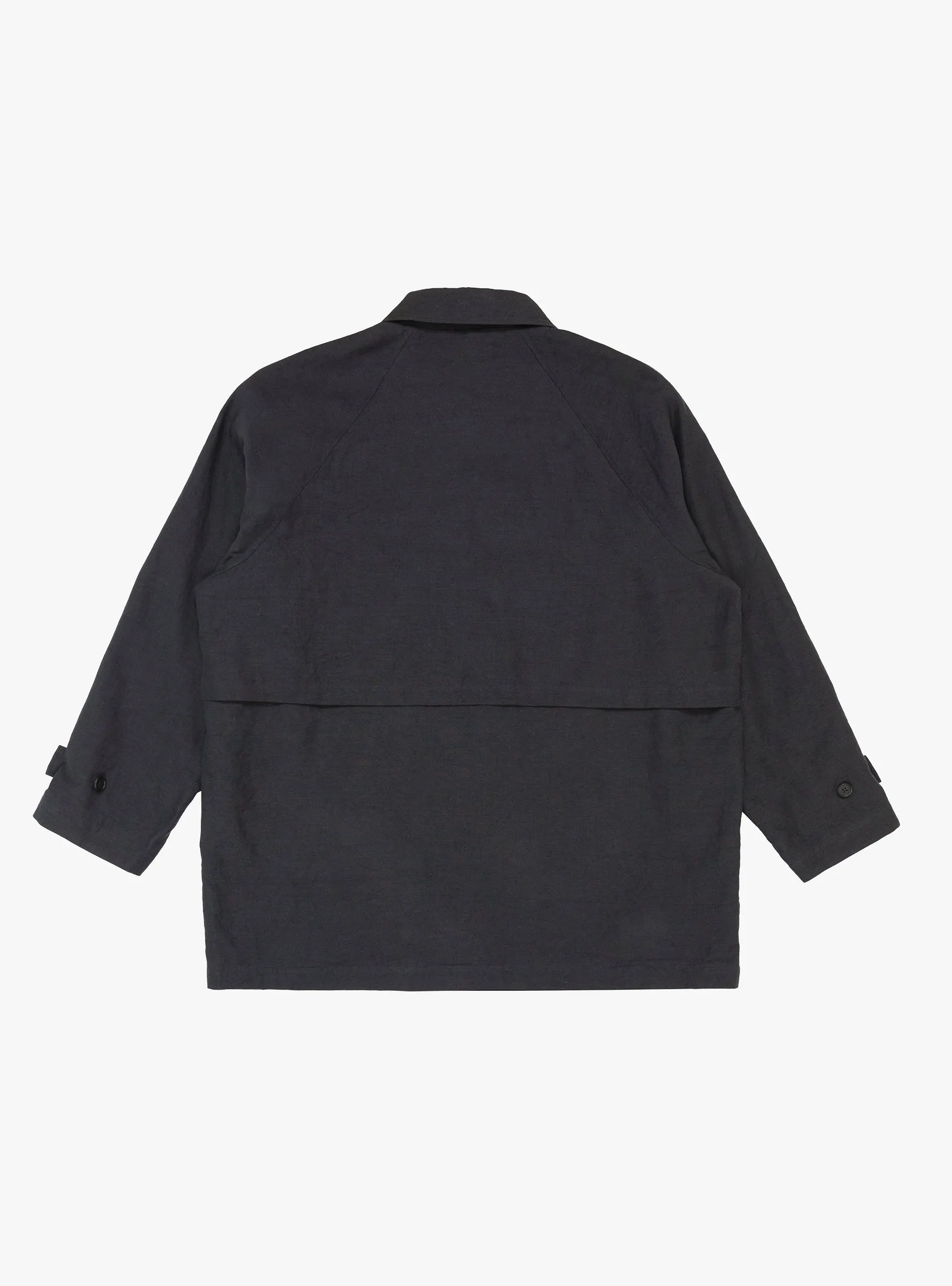 Linen/Cotton Half Coat Navy
