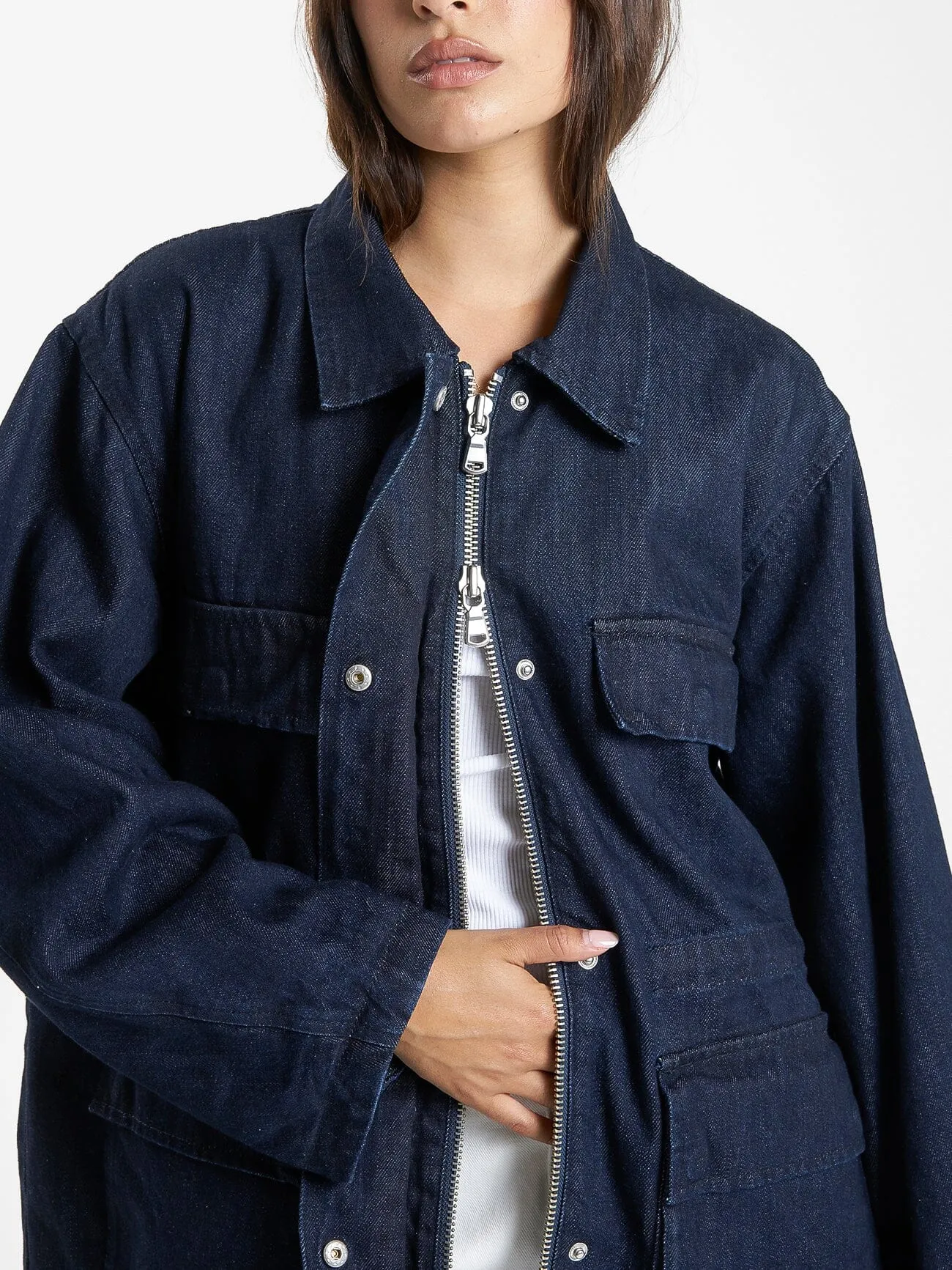 Meg Jacket - Raw Indigo