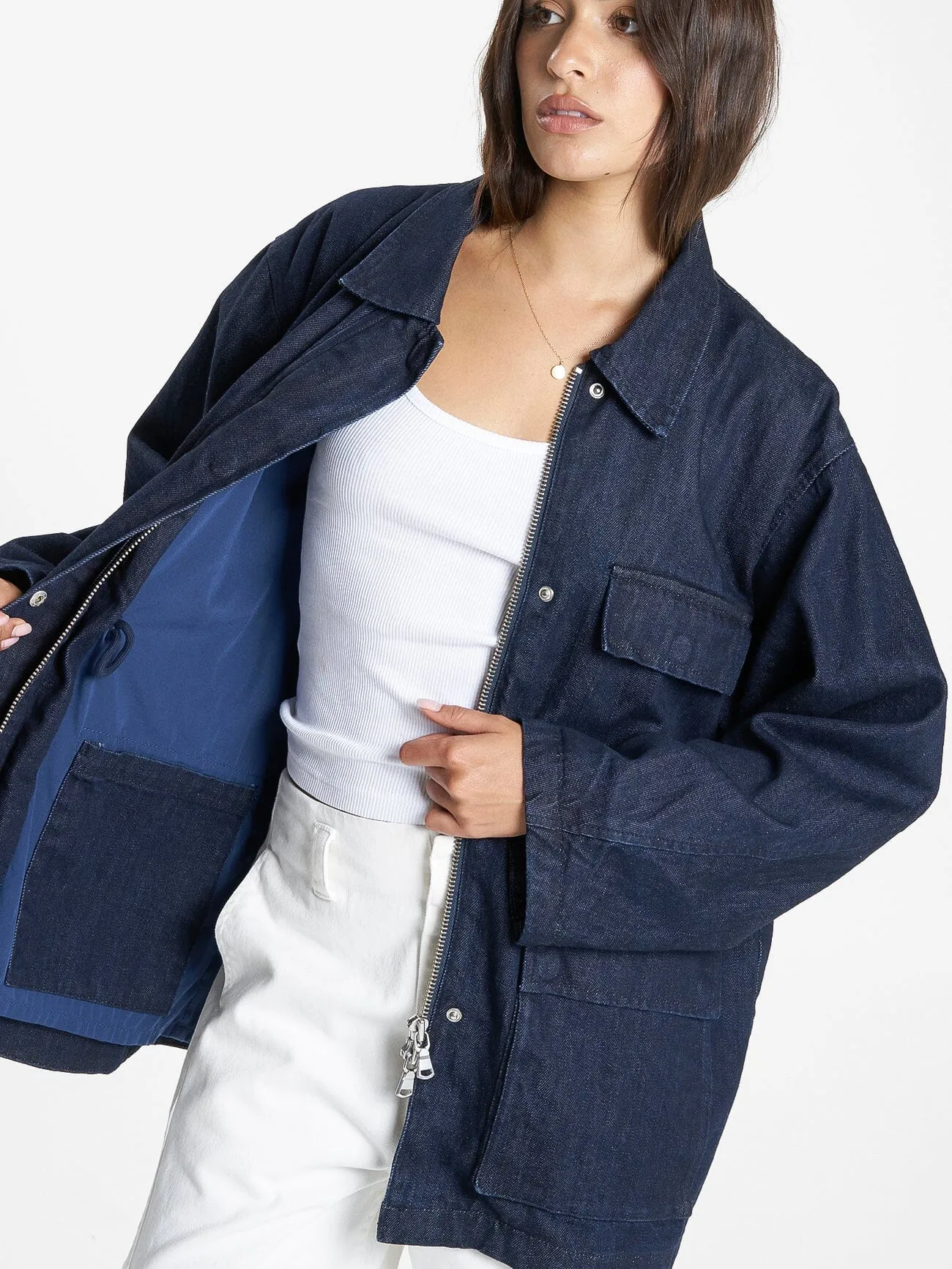 Meg Jacket - Raw Indigo