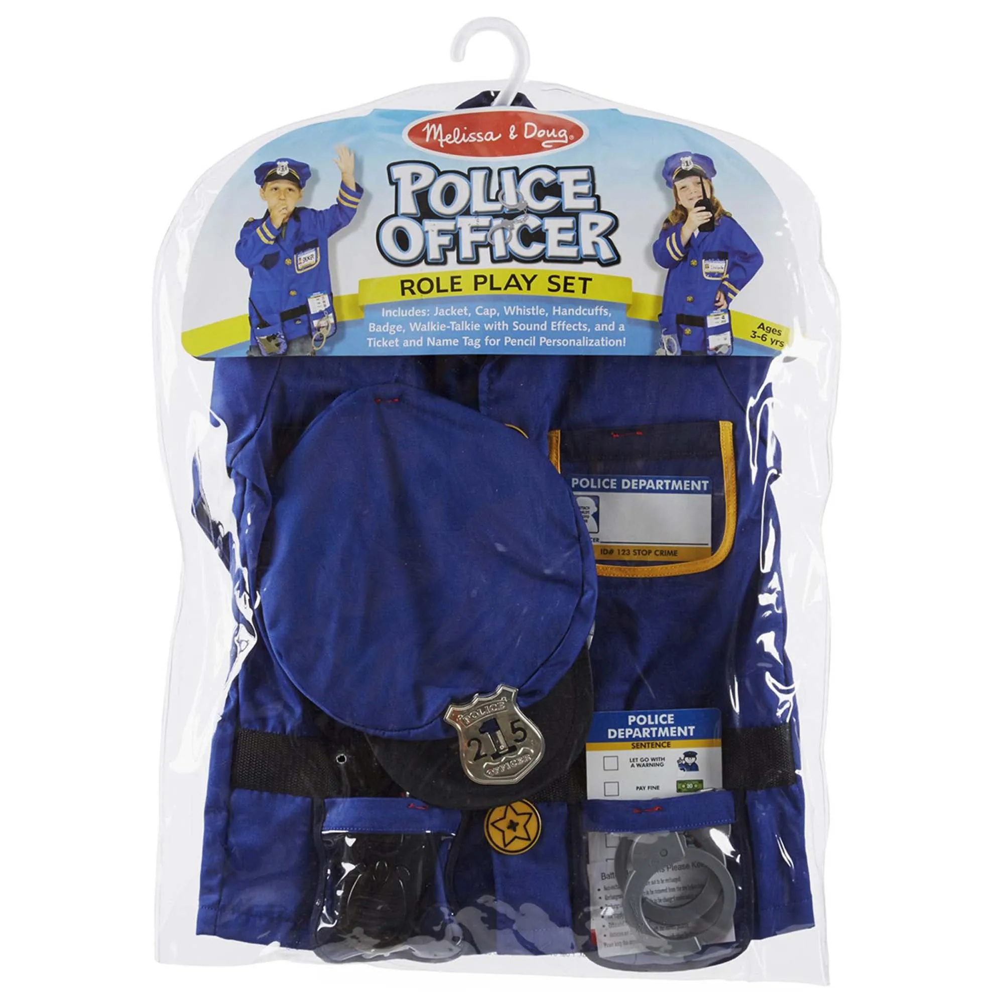 Melissa & Doug Police Officer Role Play Costume Set - Ages 3-6