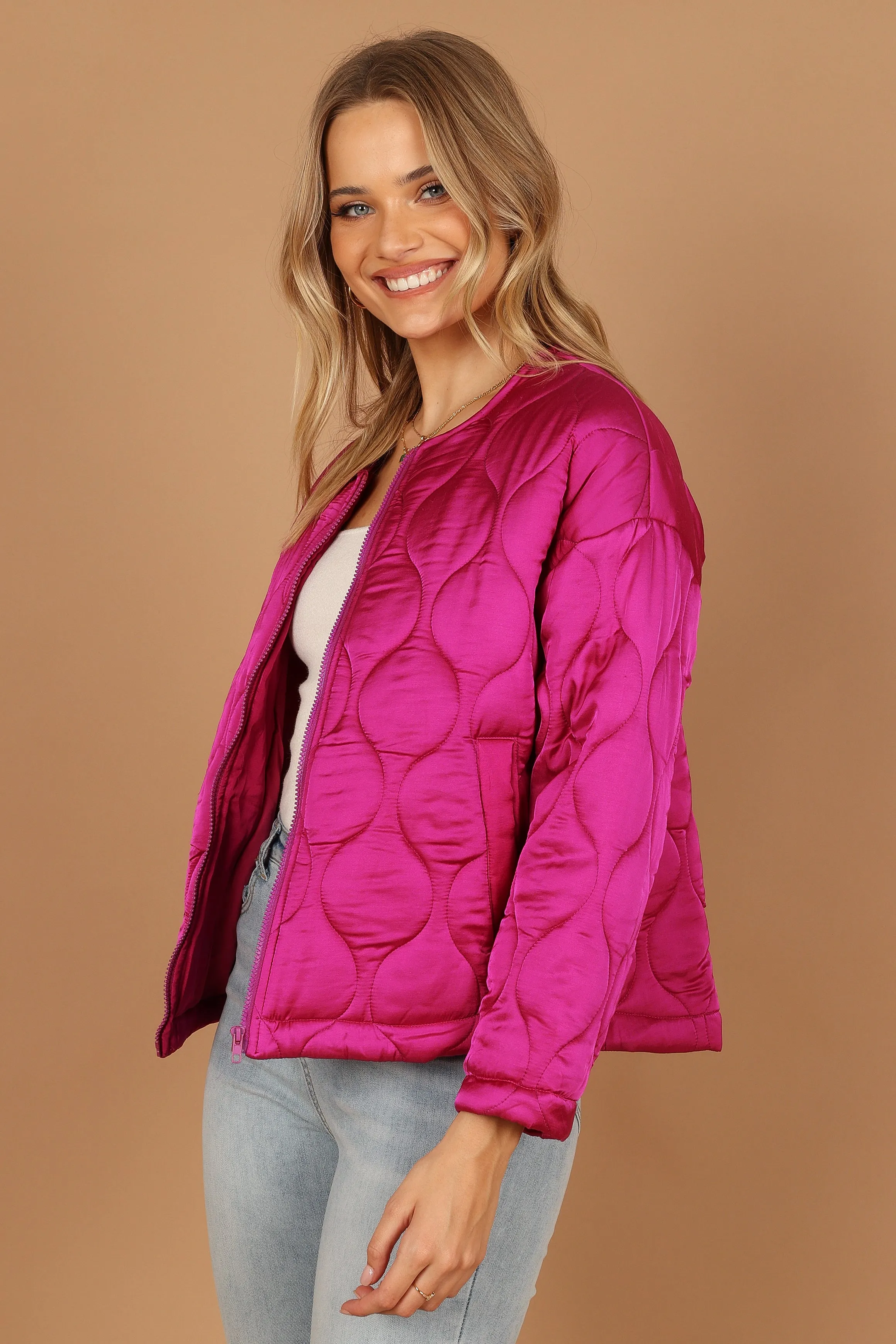 Millie Quilted Jacket - Berry