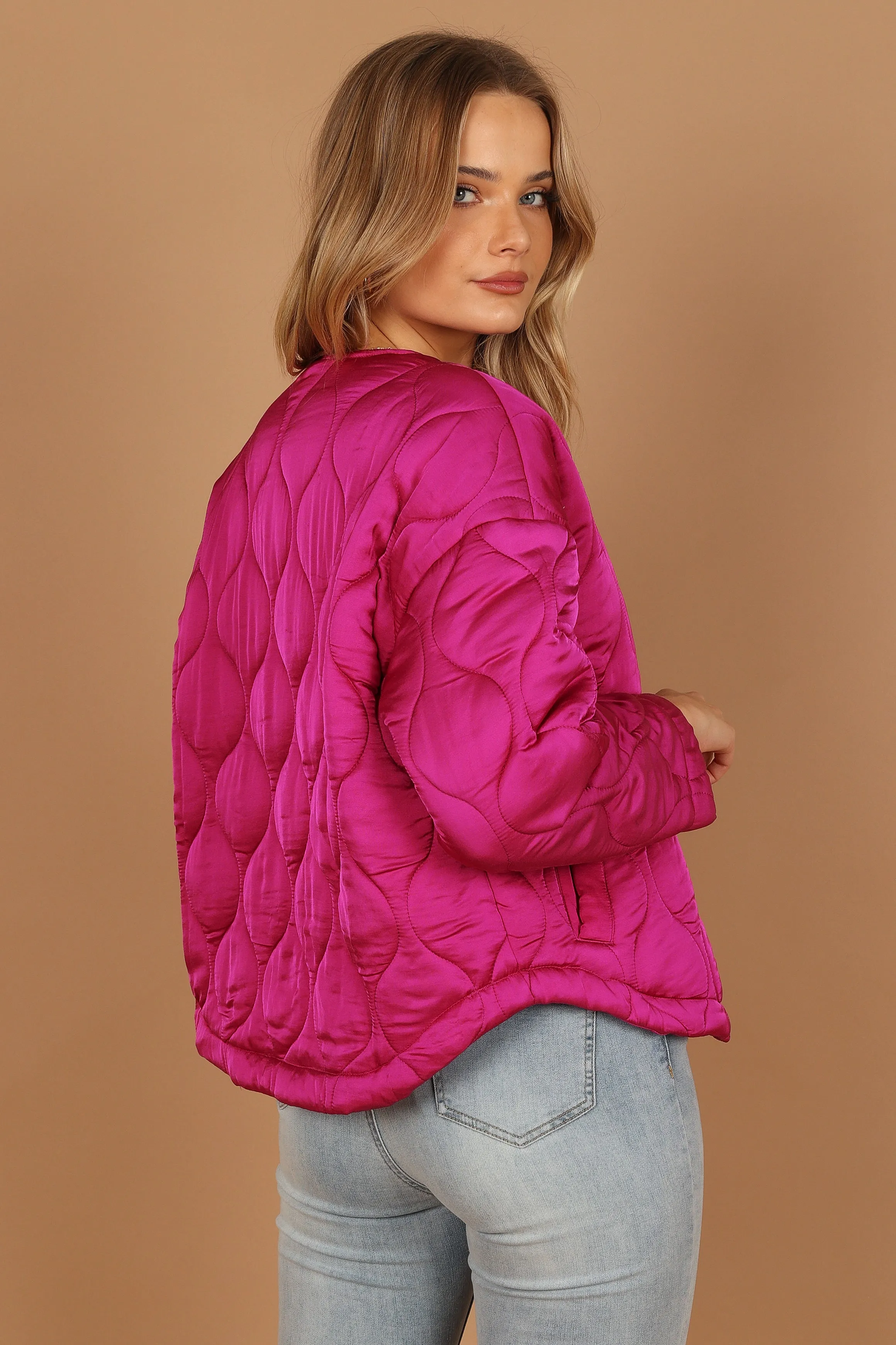Millie Quilted Jacket - Berry