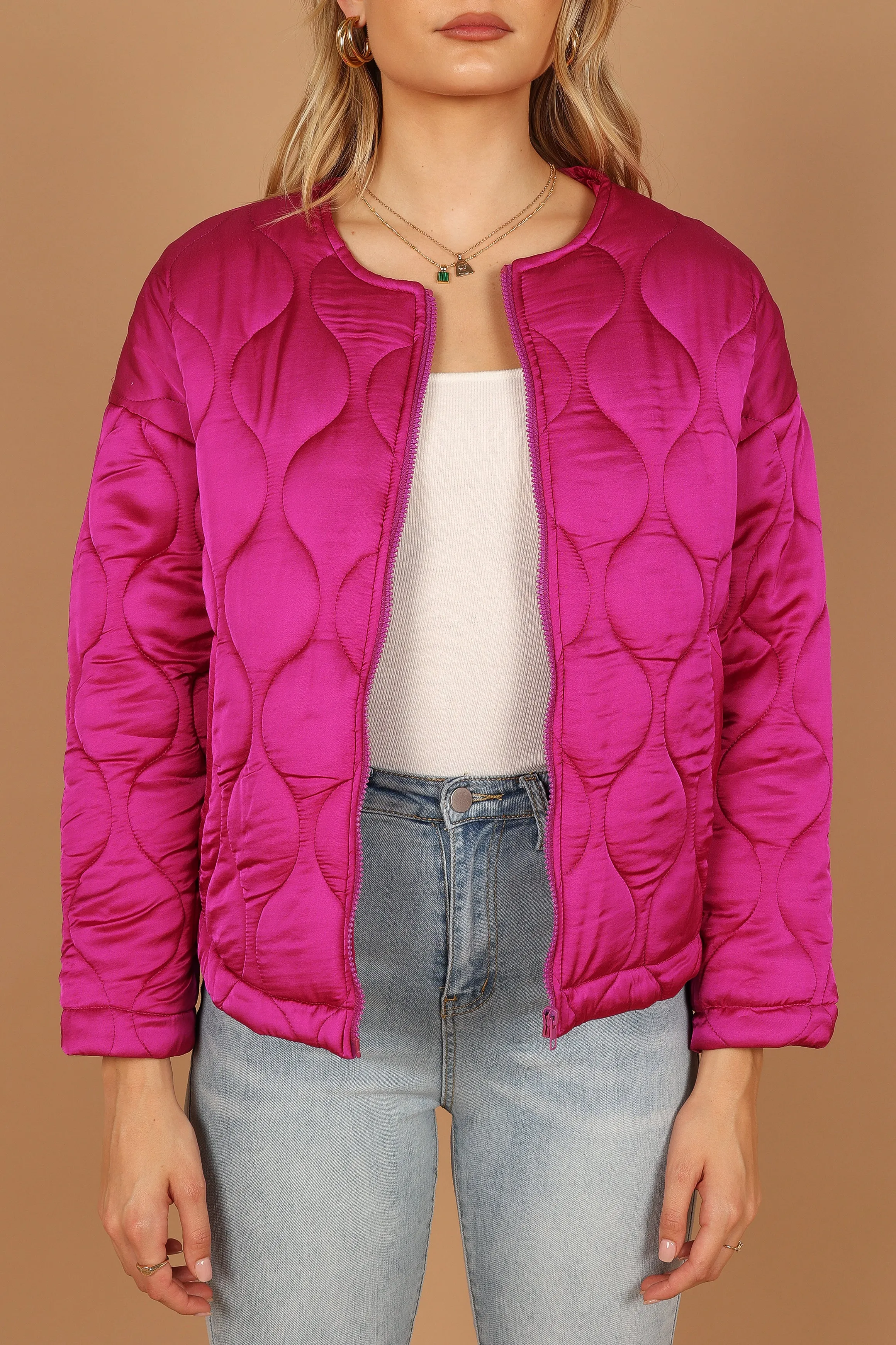 Millie Quilted Jacket - Berry
