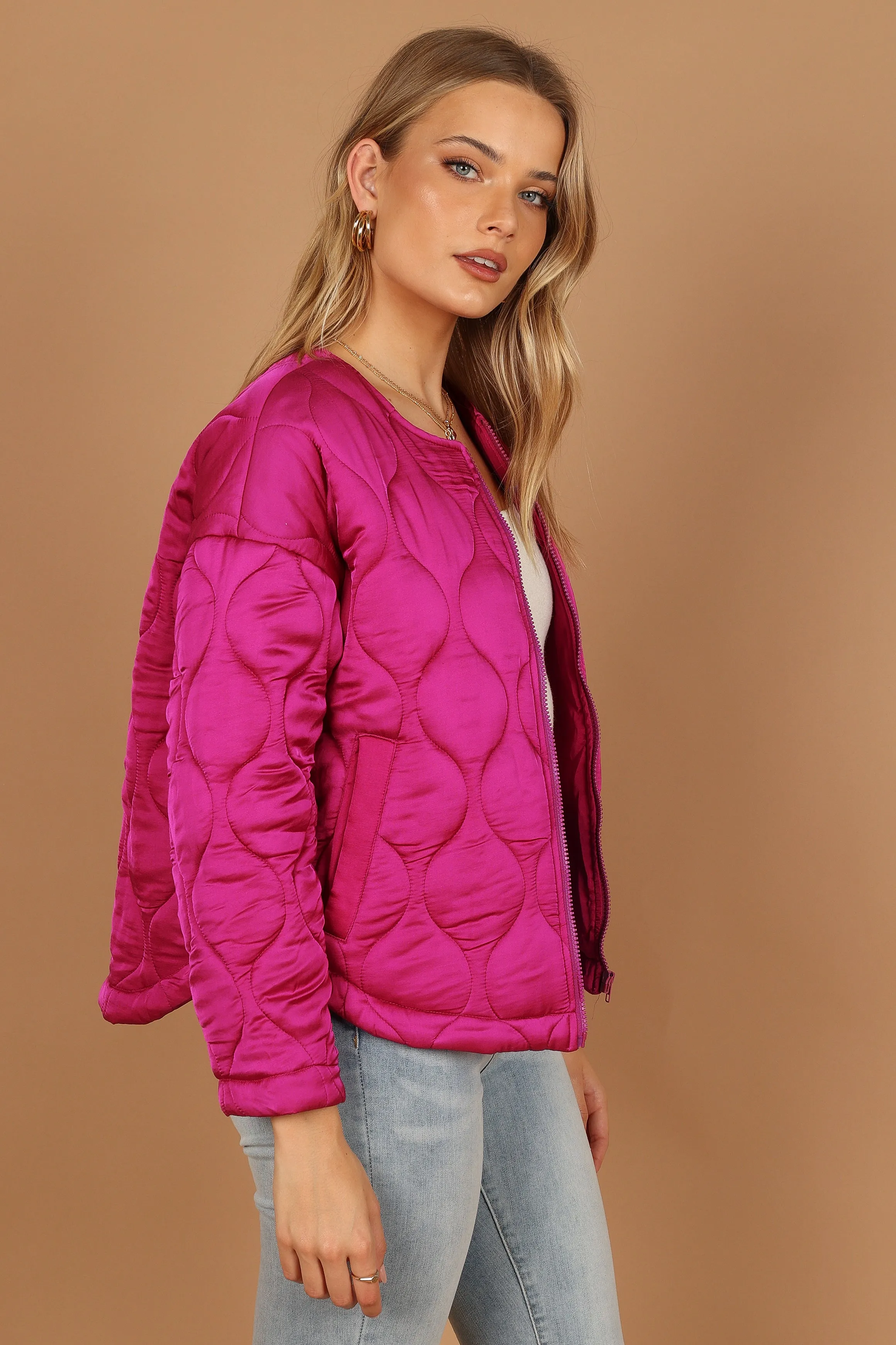 Millie Quilted Jacket - Berry