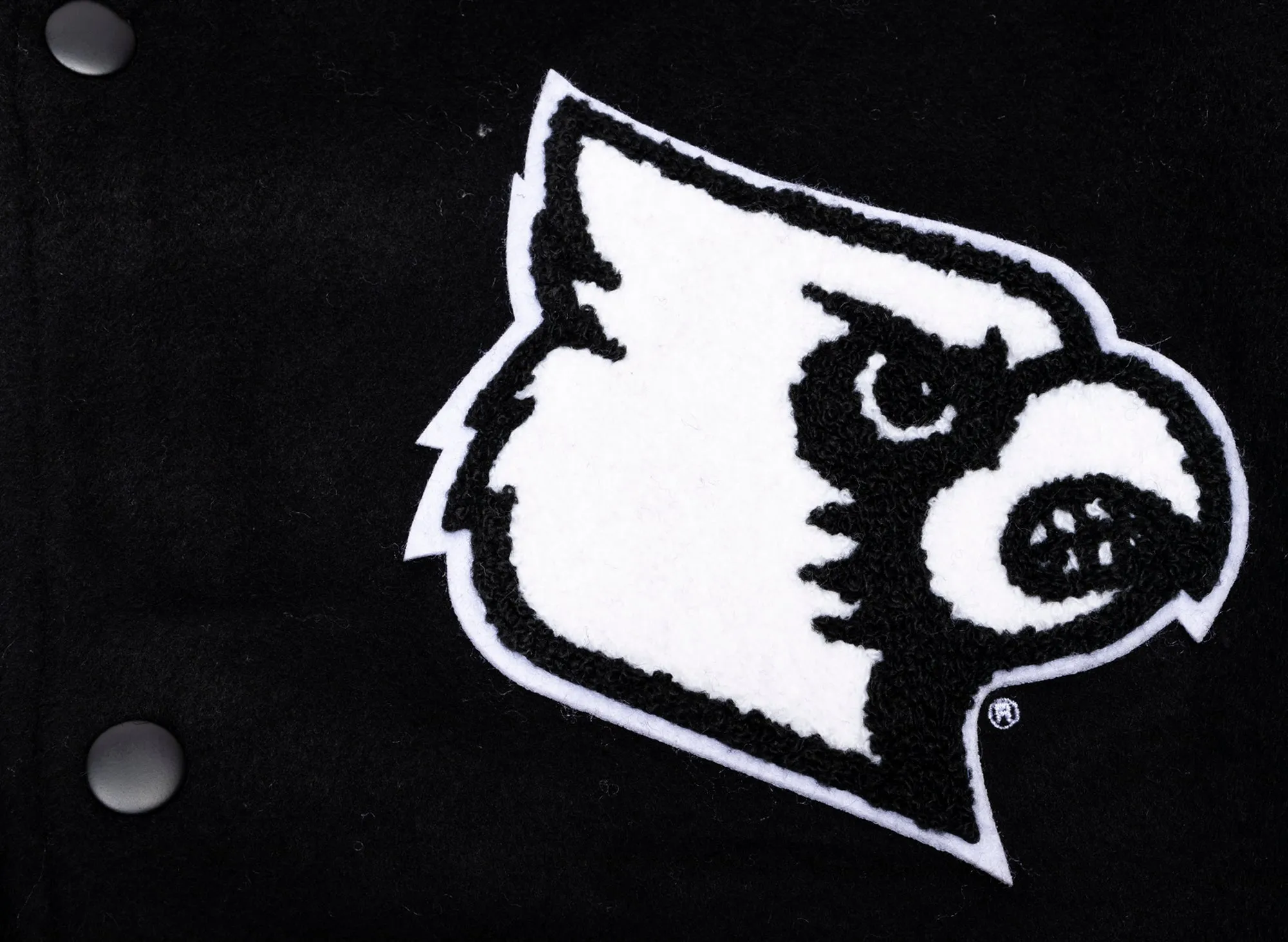 Mitchell & Ness NCAA Blackout Collection Louisville Cardinals Varsity Jacket xld