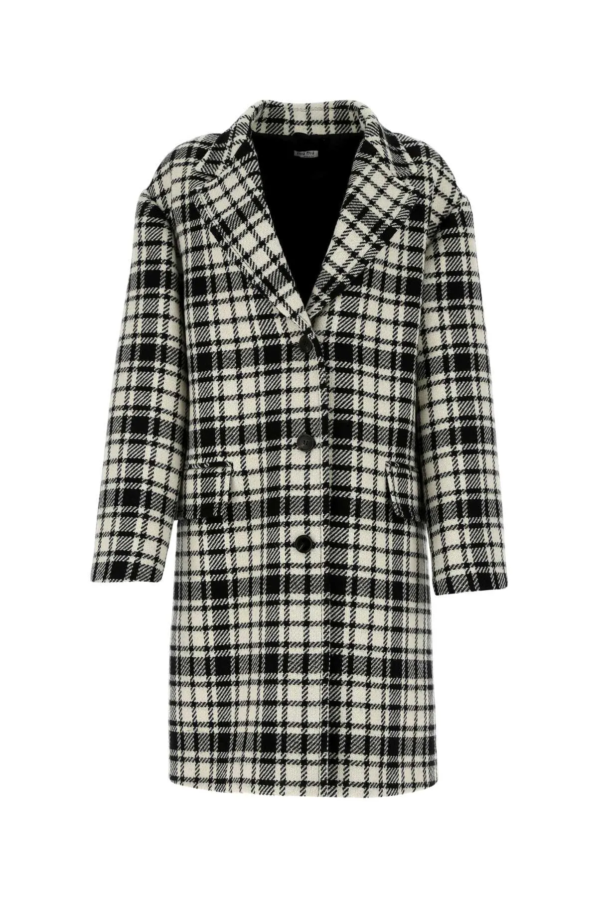 Miu Miu Checked Single-Breasted Coat
