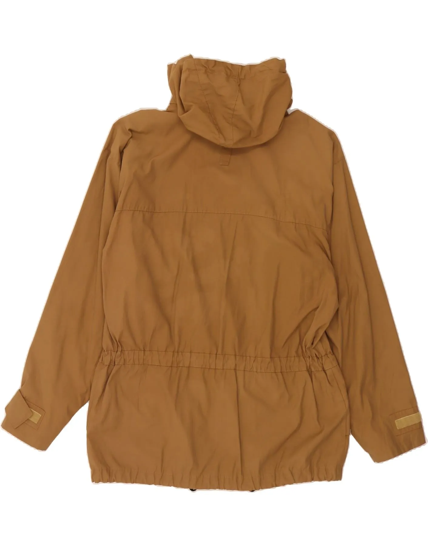 NAPAPIJRI Mens Hooded Rain Jacket UK 44 2XL Brown Cotton
