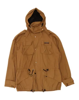 NAPAPIJRI Mens Hooded Rain Jacket UK 44 2XL Brown Cotton