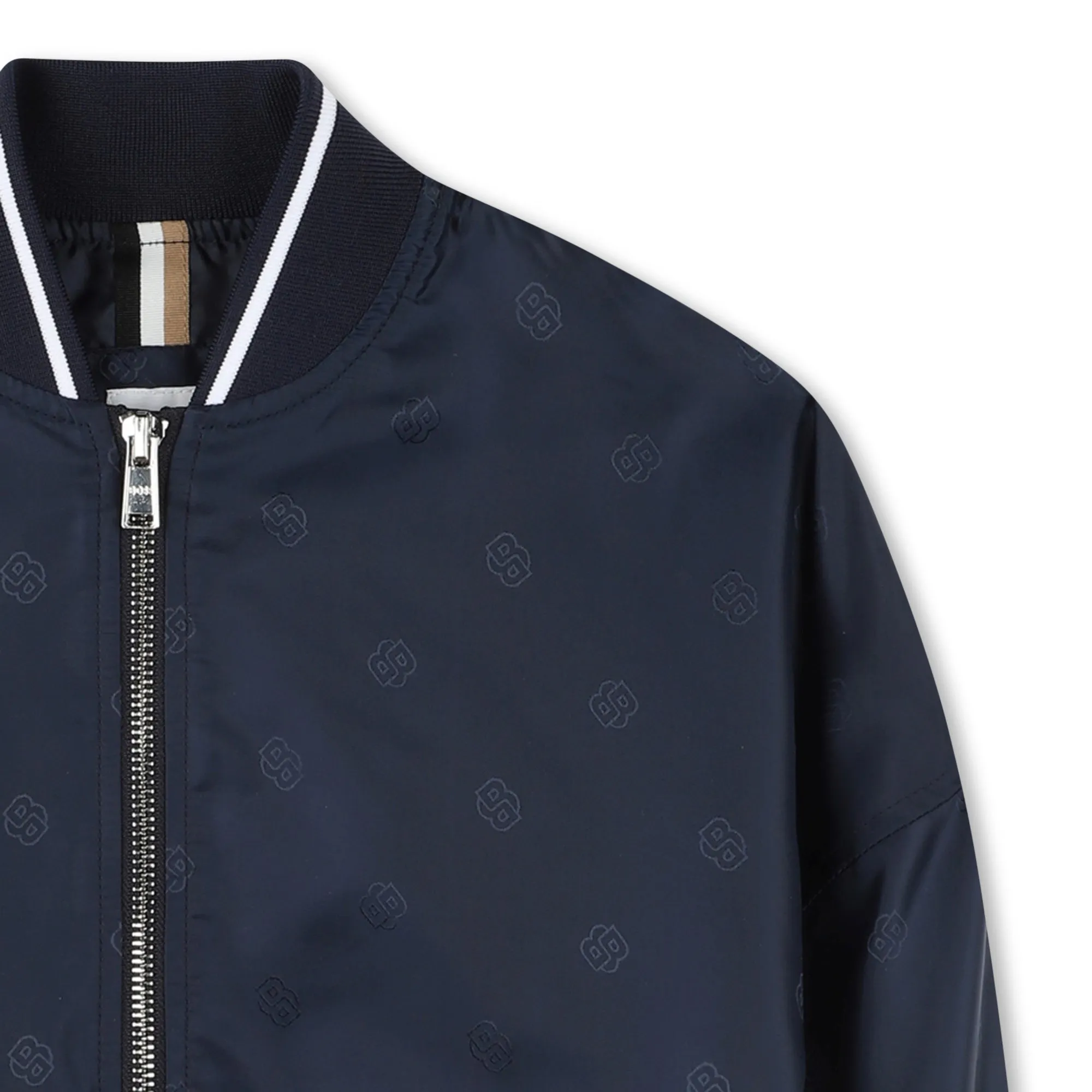 Navy Logo Bomber Jacket