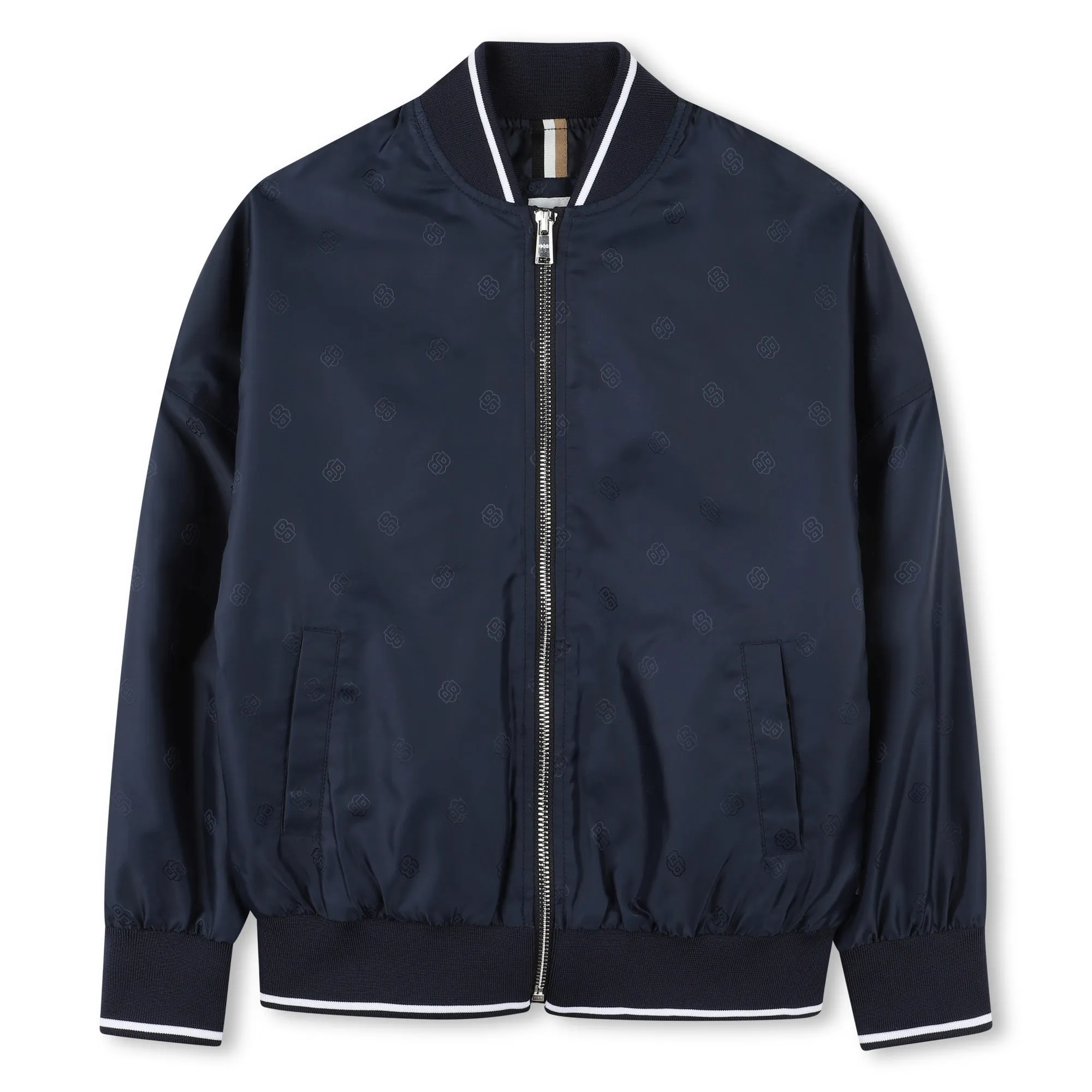 Navy Logo Bomber Jacket