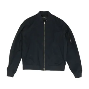 Navy Solid Bomber Jacket
