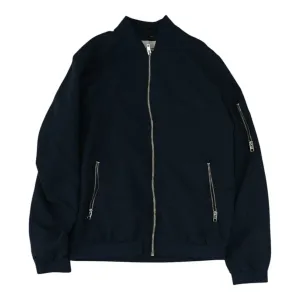 Navy Solid Bomber Jacket