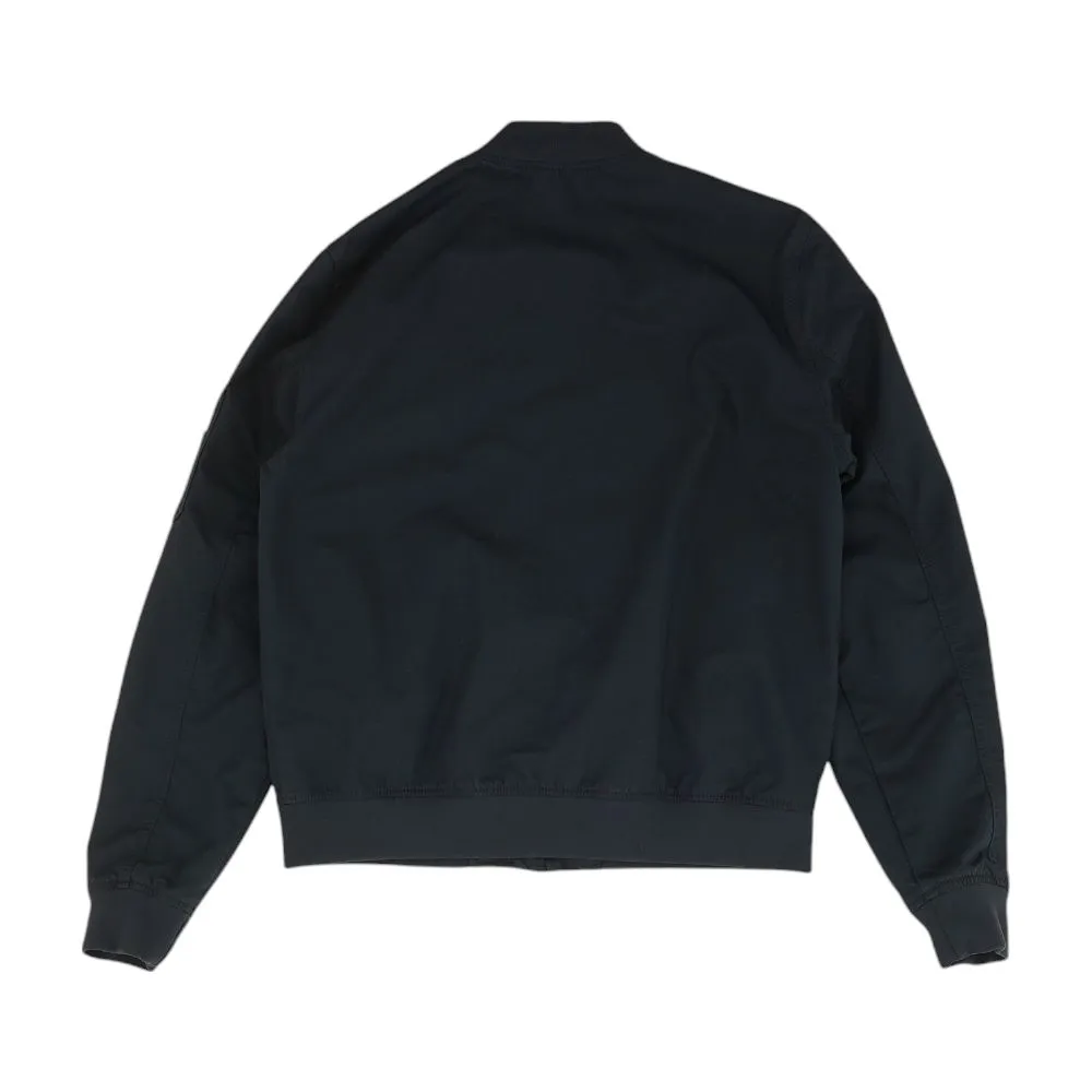 Navy Solid Bomber Jacket