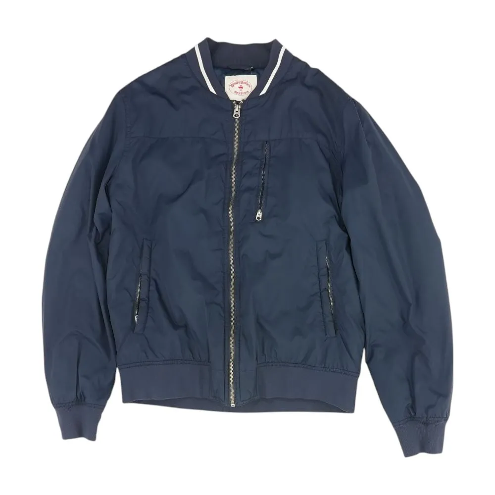 Navy Solid Bomber Jacket