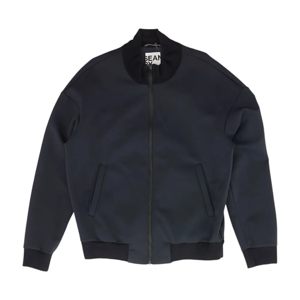 Navy Solid Bomber Jacket