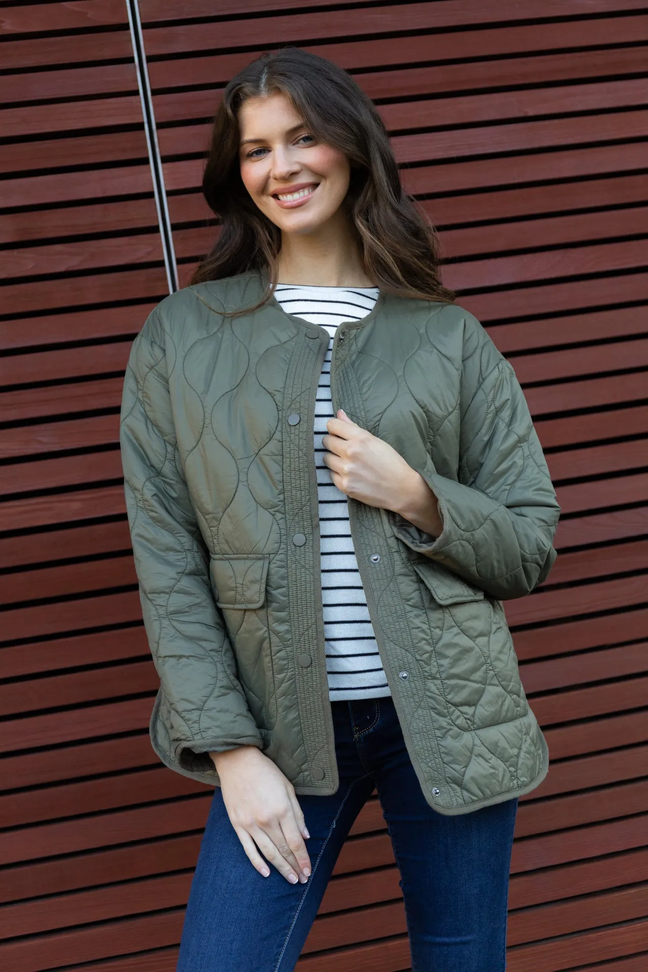 Noelle Green Quilted Jacket