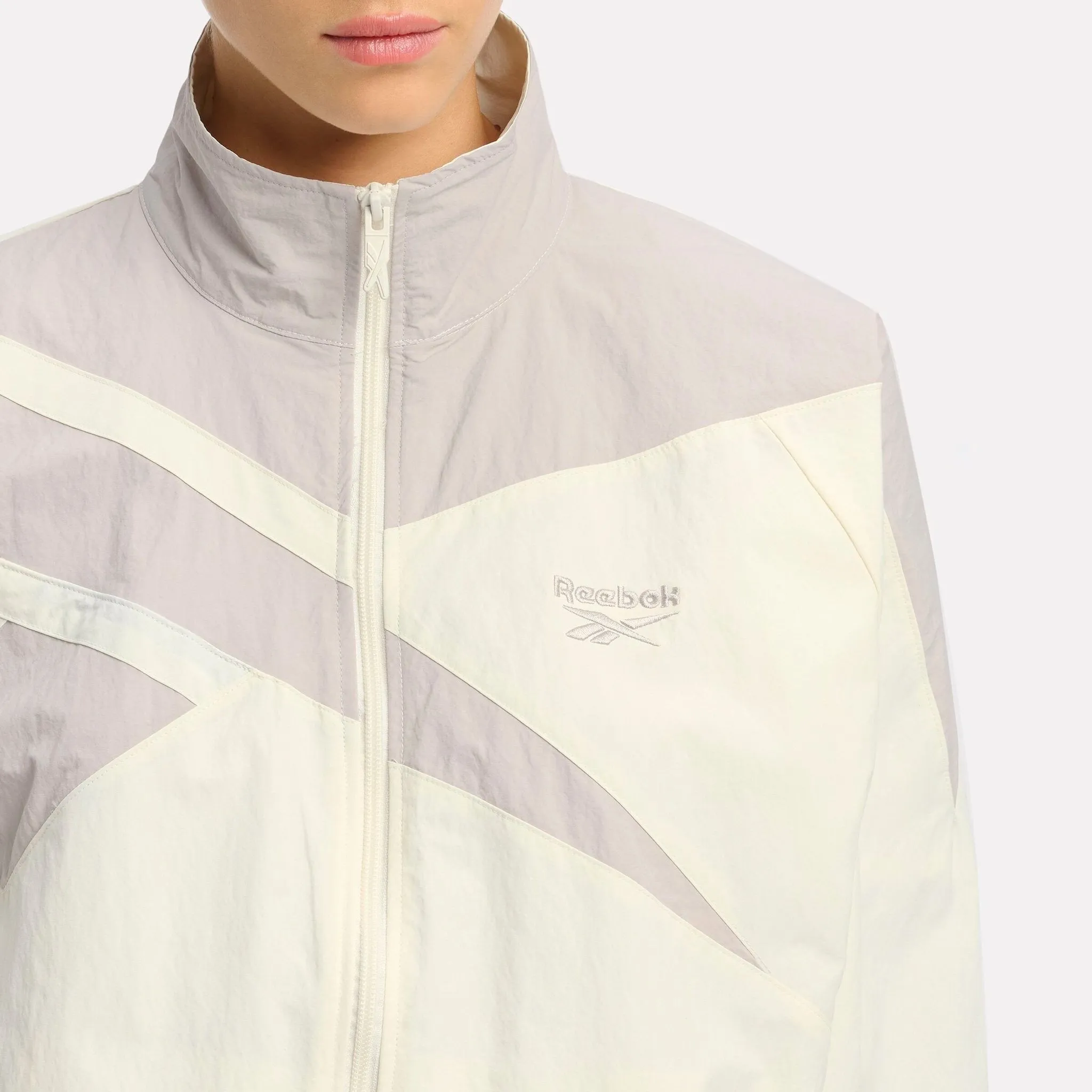 Open Hem Vector Track Jacket Chalk/Hazy Grey