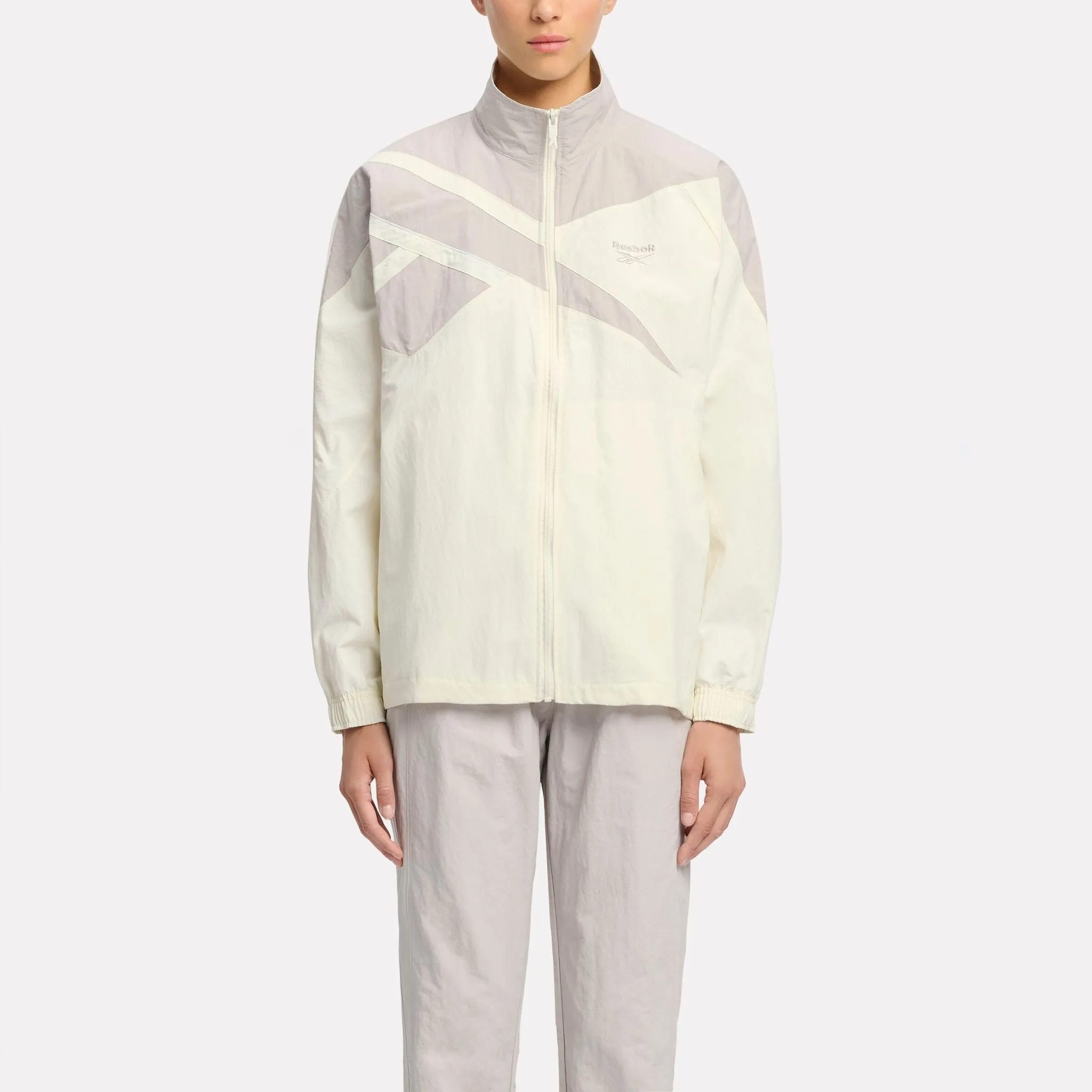 Open Hem Vector Track Jacket Chalk/Hazy Grey