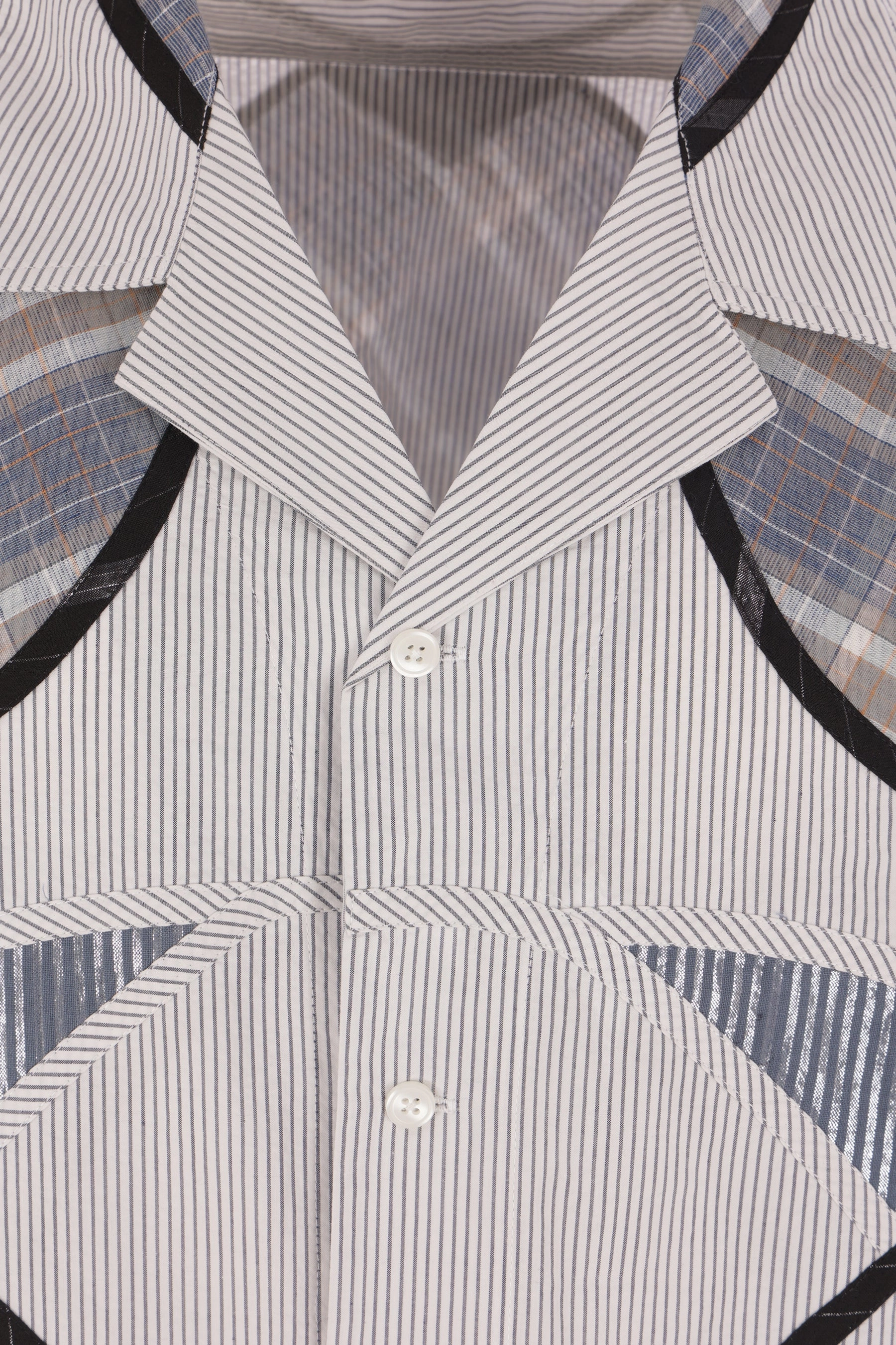 patchwork cotton bowling shirt