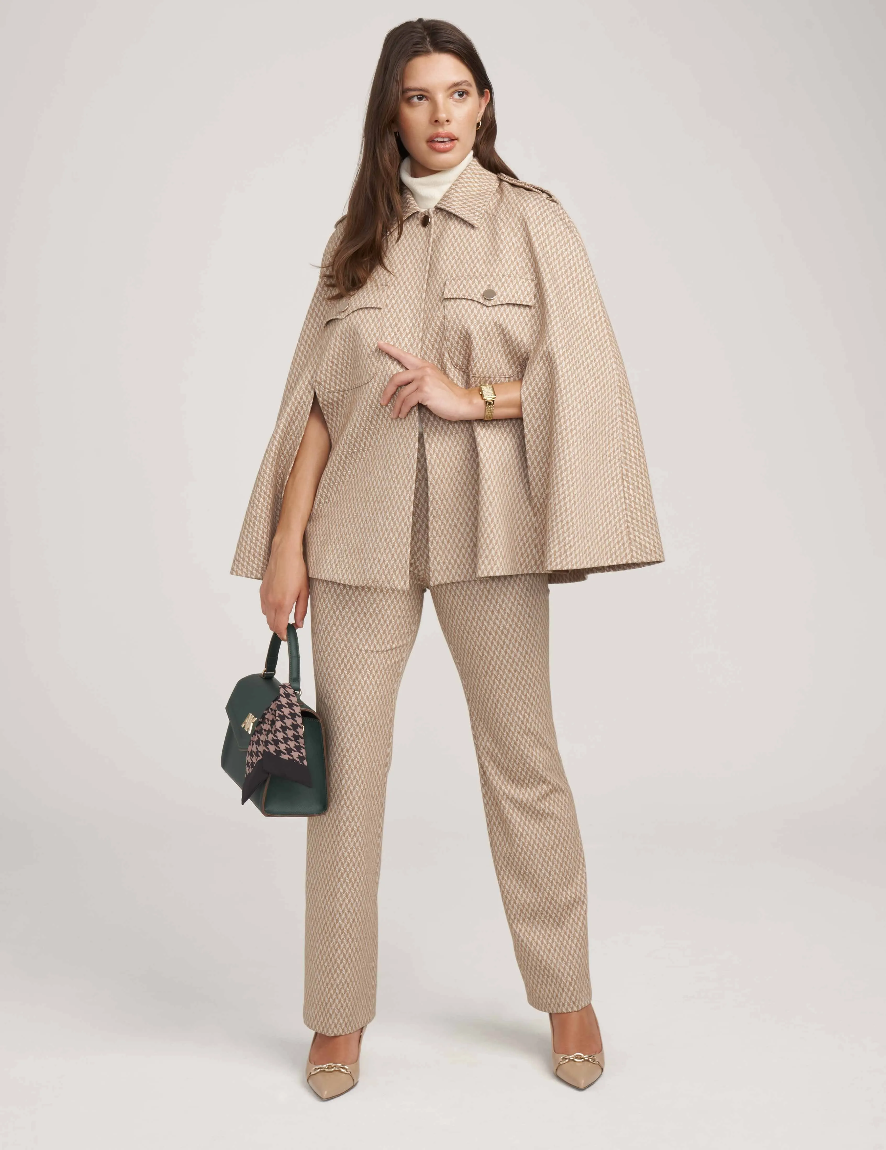 Petite Chevron Knit Cape Jacket- Sale