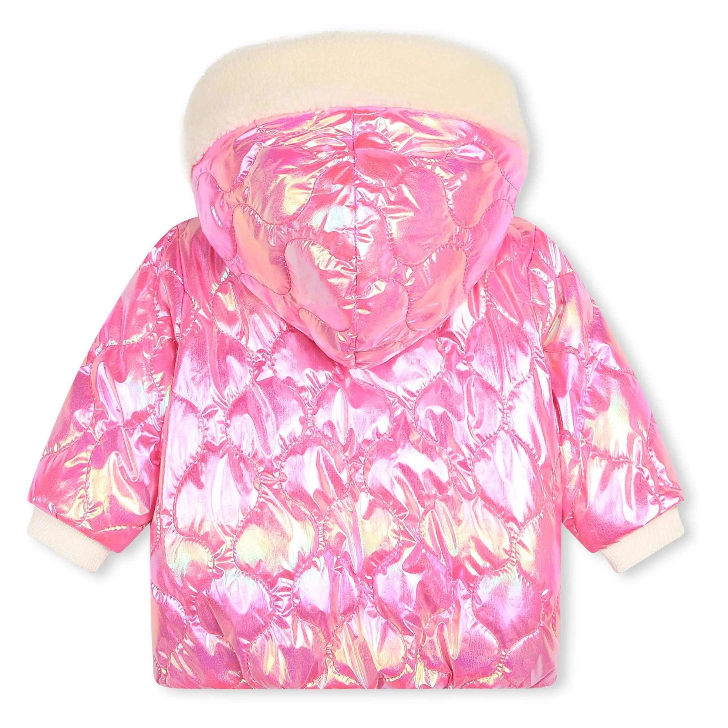 Pink Fluorescent Hooded Jacket