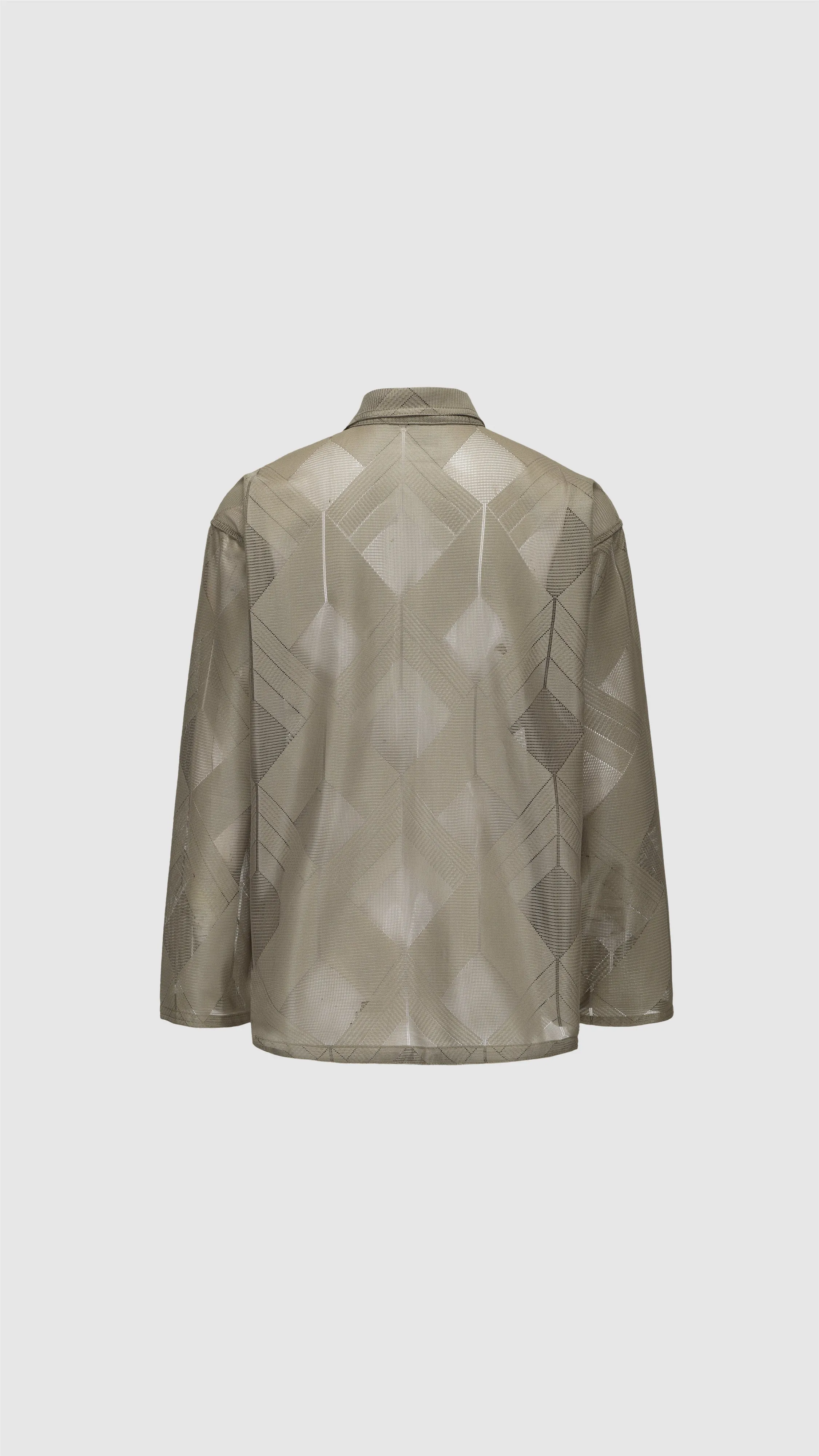 Polyester Geometric Jacquard Coach Jacket