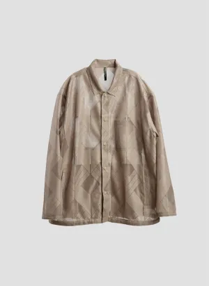 Polyester Geometric Jacquard Coach Jacket