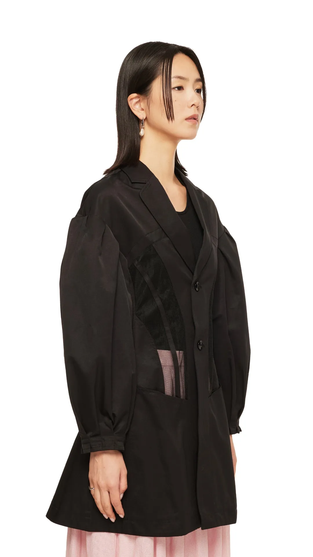 Puff Sleeves Corseted Coat
