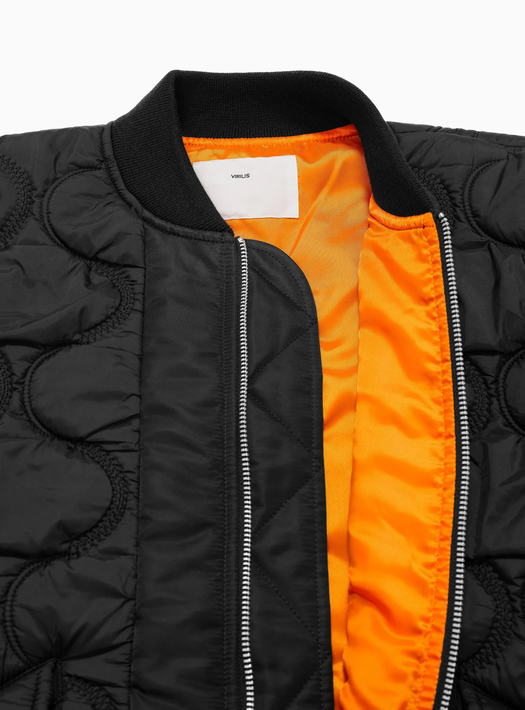 Quilted Blouson Jacket Black