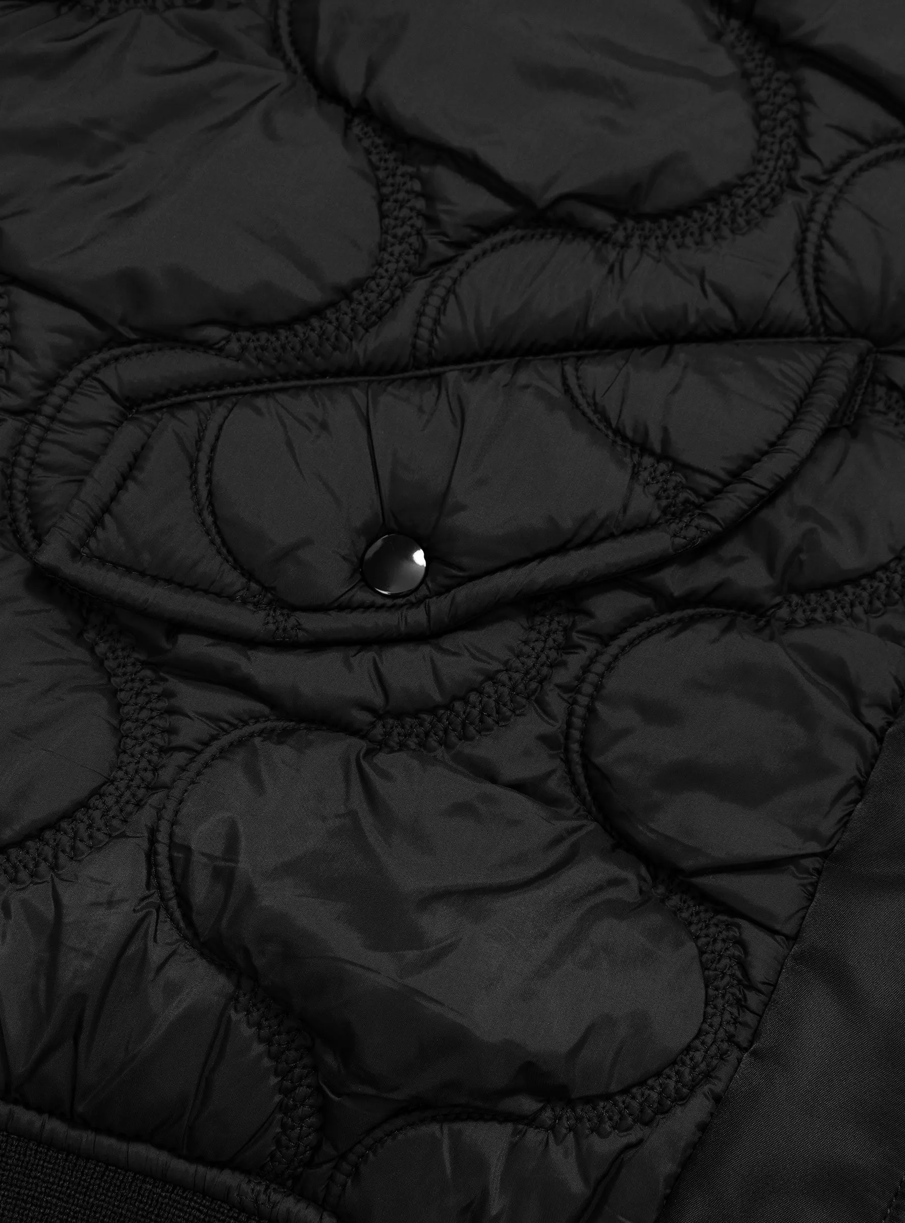 Quilted Blouson Jacket Black